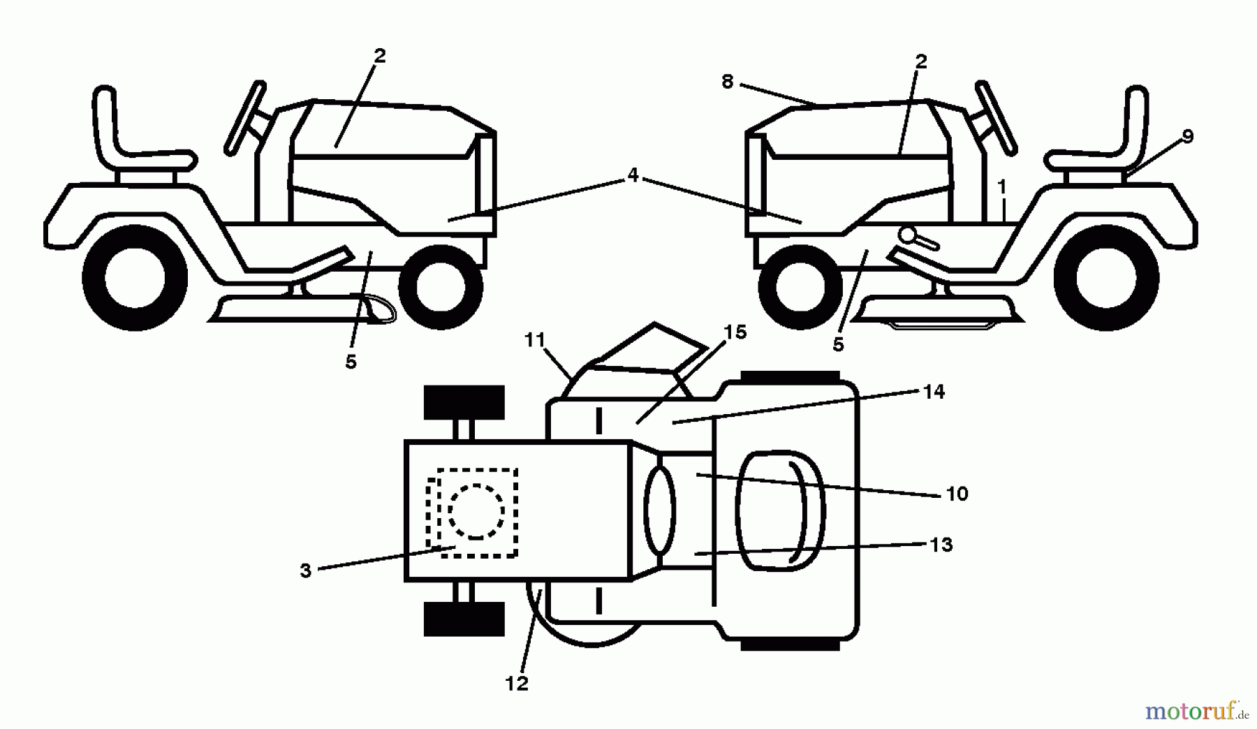 Husqvarna Rasen und Garten Traktoren CTH 19530 (96051011900) - Husqvarna Lawn Tractor (2013-05) DECALS