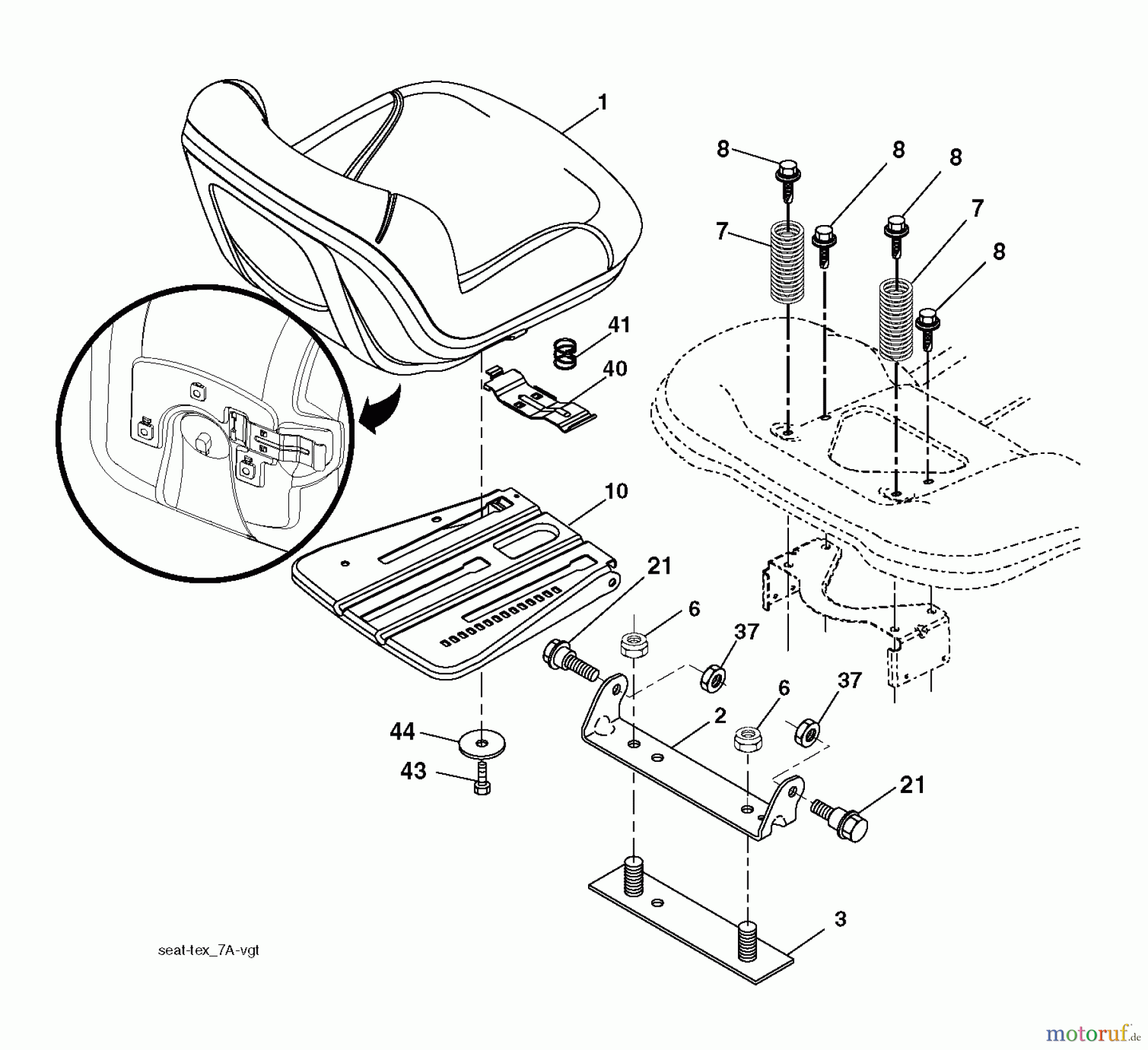 Husqvarna Rasen und Garten Traktoren CTH 126 (96051000803) - Husqvarna Lawn Tractor (2013-05) SEAT
