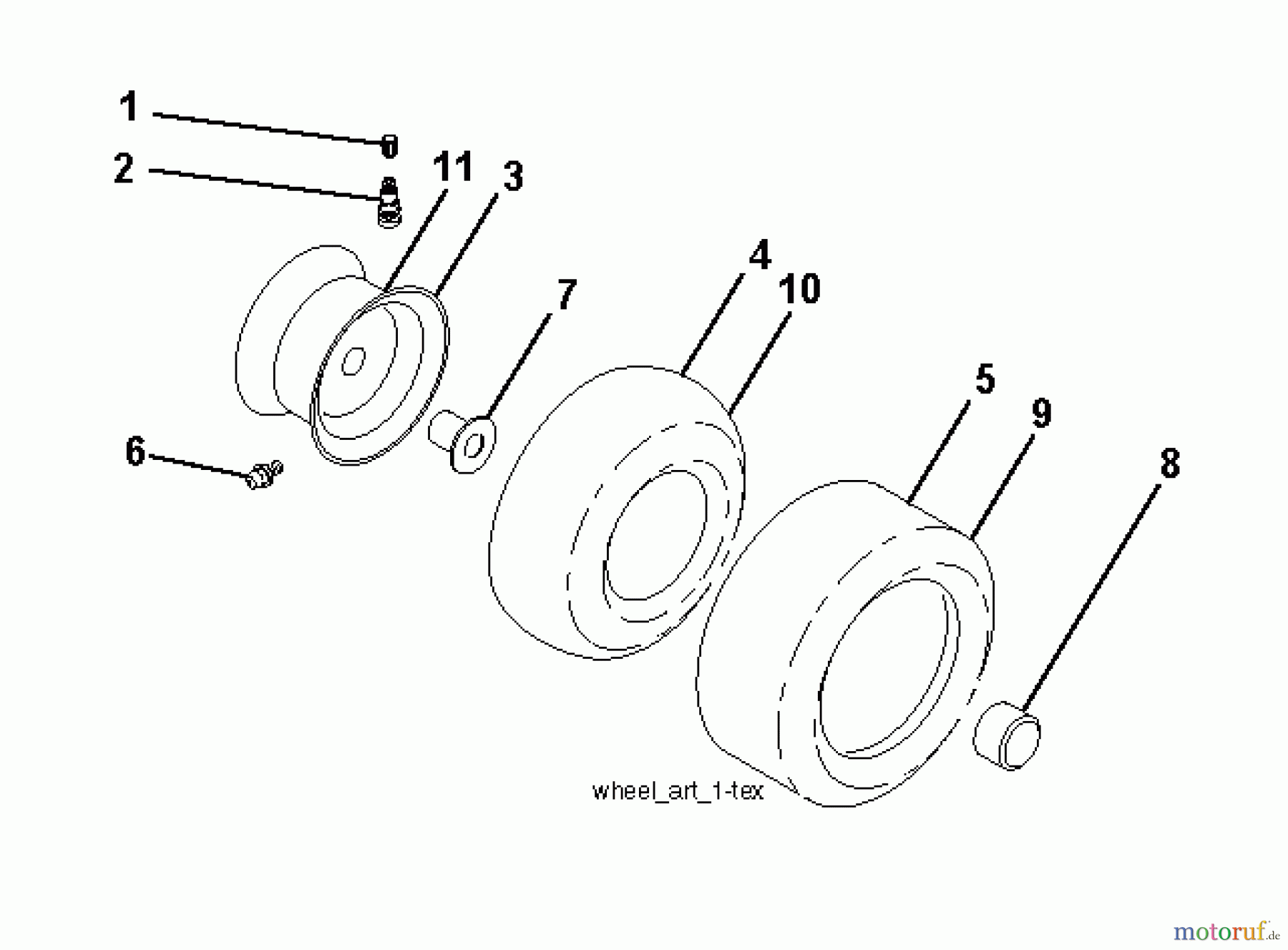 Husqvarna Rasen und Garten Traktoren CTH 19530 (96051011900) - Husqvarna Lawn Tractor (2013-05) WHEELS TIRES