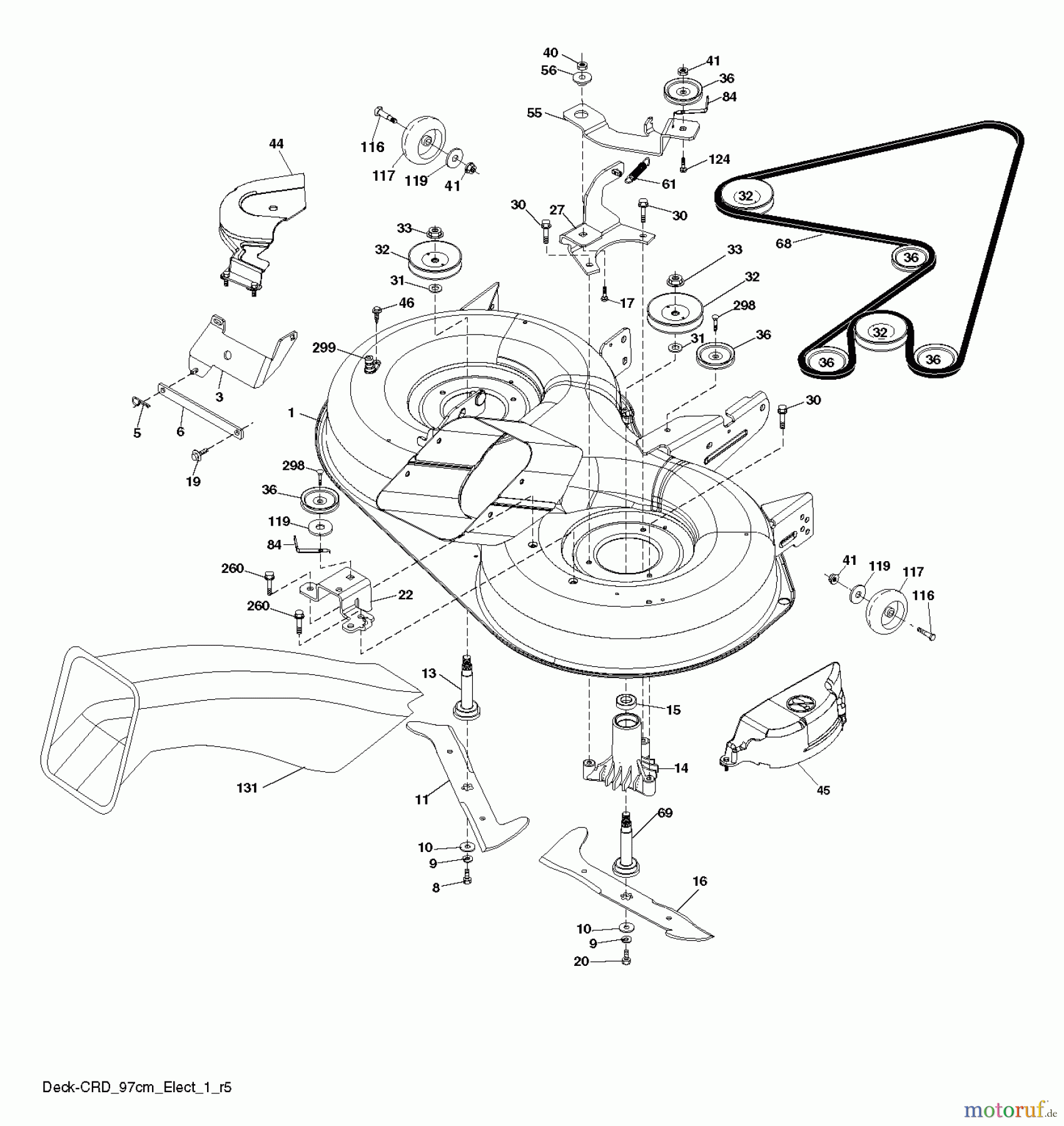 Husqvarna Rasen und Garten Traktoren CTH 2038 (96061030402) - Husqvarna Lawn Tractor (2011-02 & After) MOWER DECK / CUTTING DECK