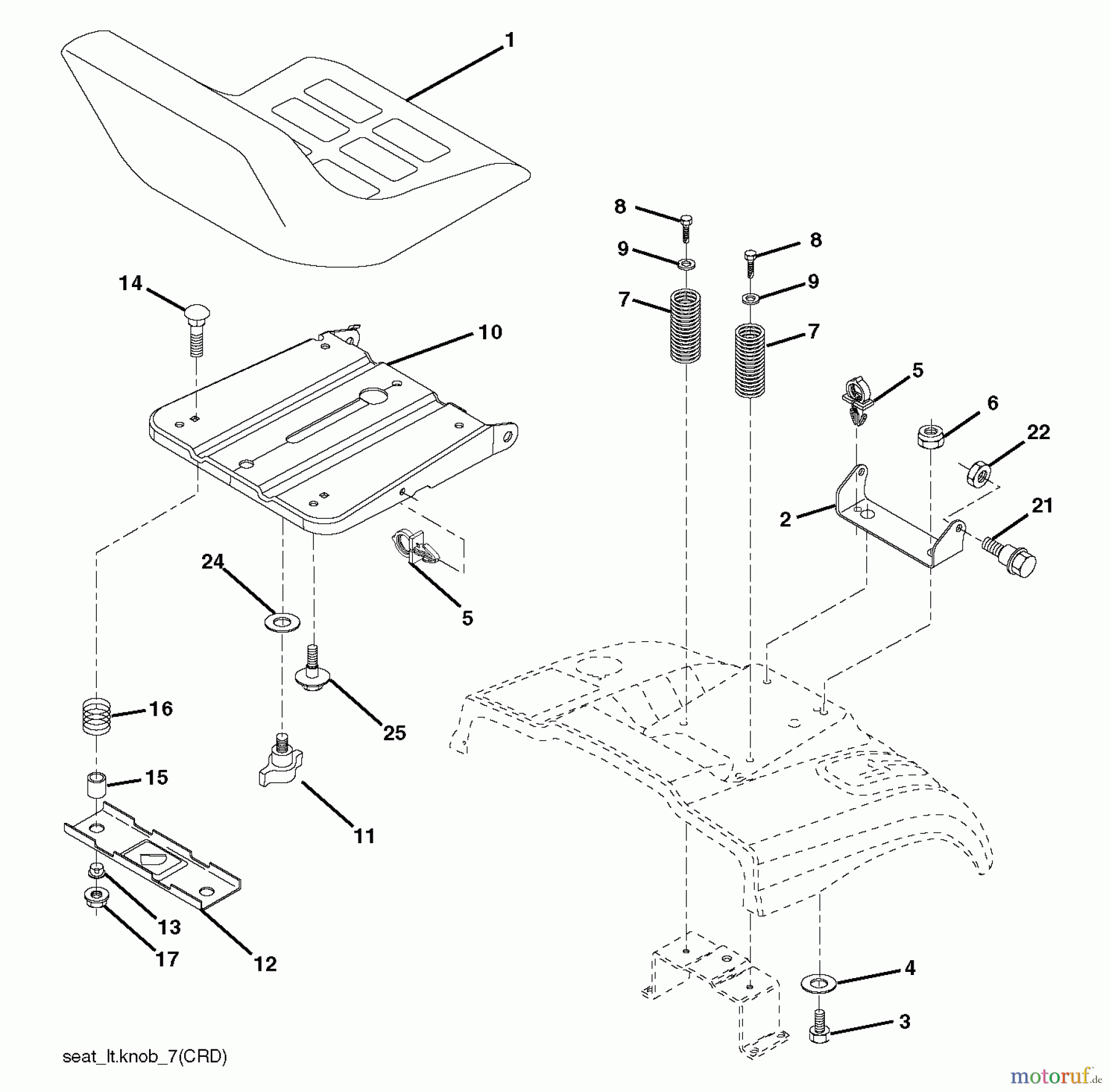Husqvarna Rasen und Garten Traktoren CTH 2038 (96061030402) - Husqvarna Lawn Tractor (2011-02 & After) SEAT