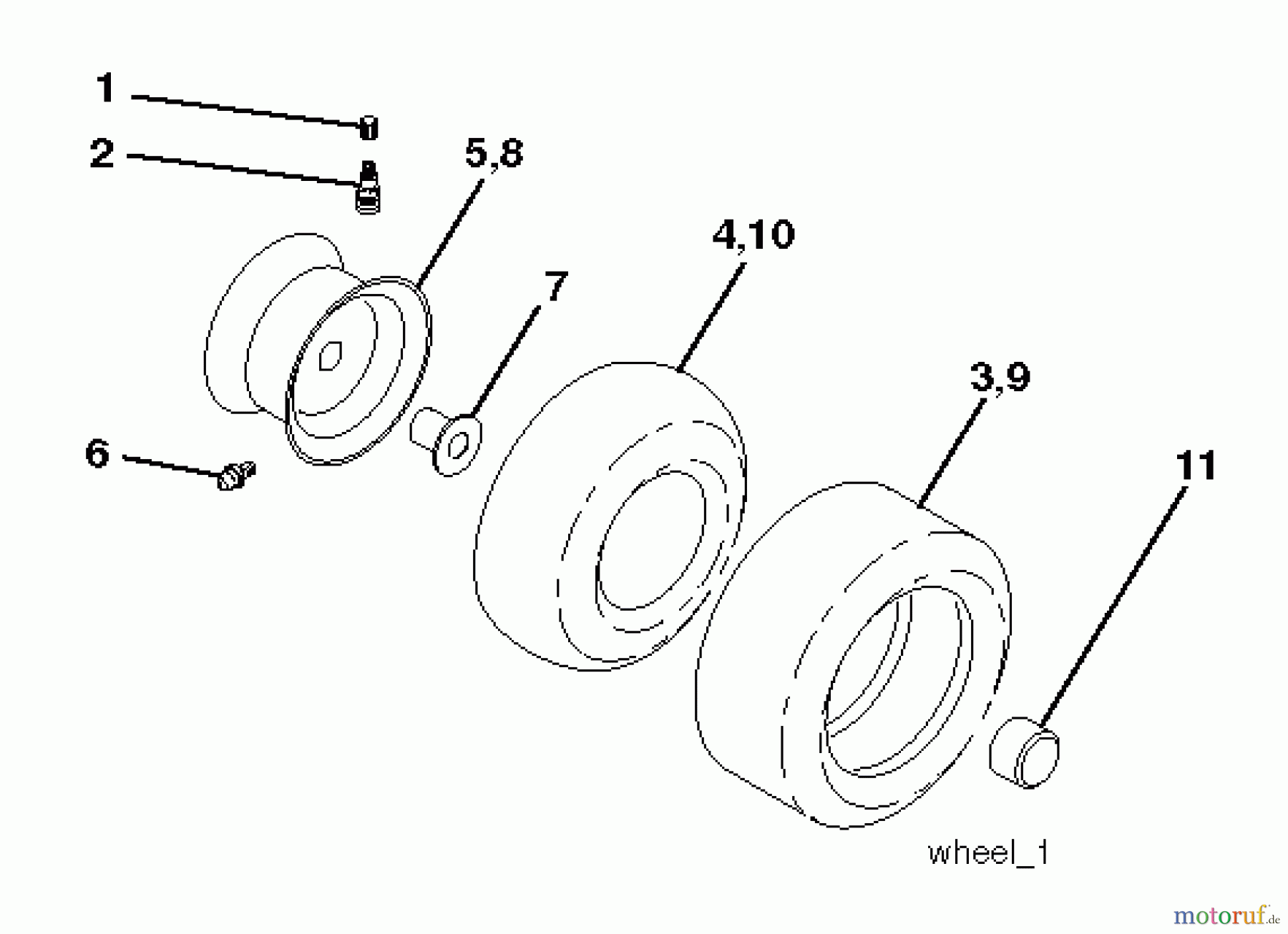 Husqvarna Rasen und Garten Traktoren CTH 2038 (96061030402) - Husqvarna Lawn Tractor (2011-02 & After) WHEELS TIRES