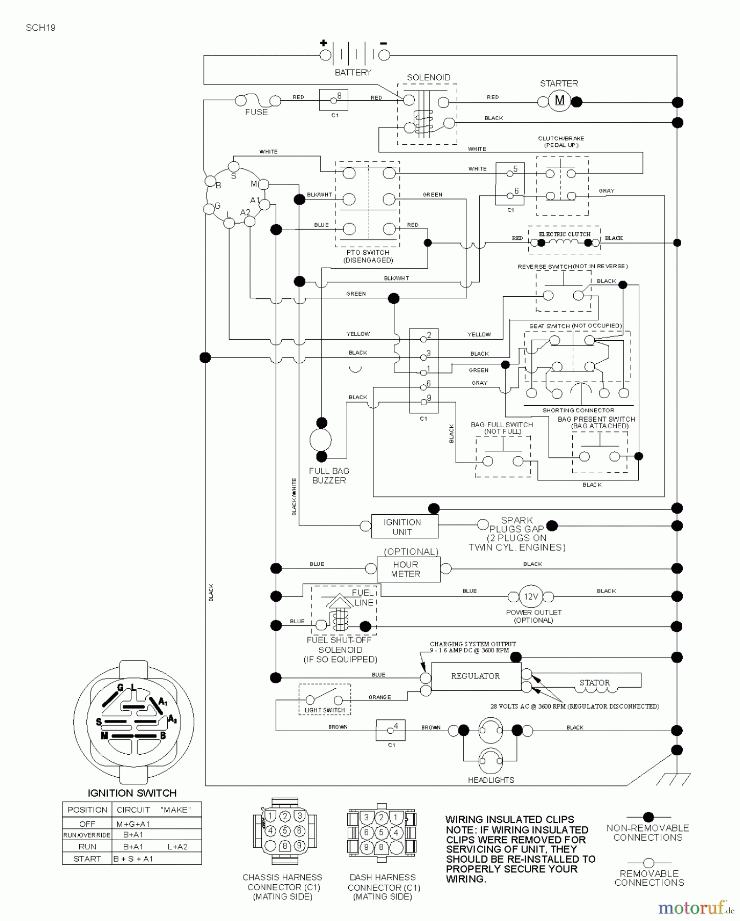 Husqvarna Rasen und Garten Traktoren CTH 2138R (96051012000) - Husqvarna Lawn Tractor (2013-05) SCHEMATIC