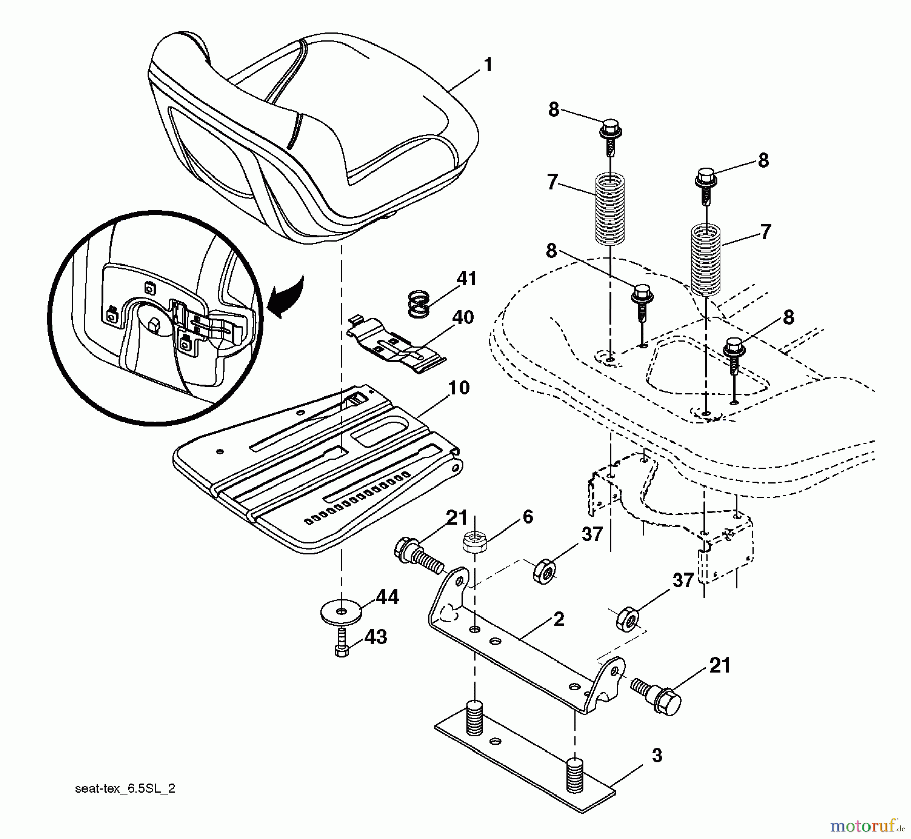  Husqvarna Rasen und Garten Traktoren CTH 2138R (96051005601) - Husqvarna Lawn Tractor (2013-01 & After) SEAT