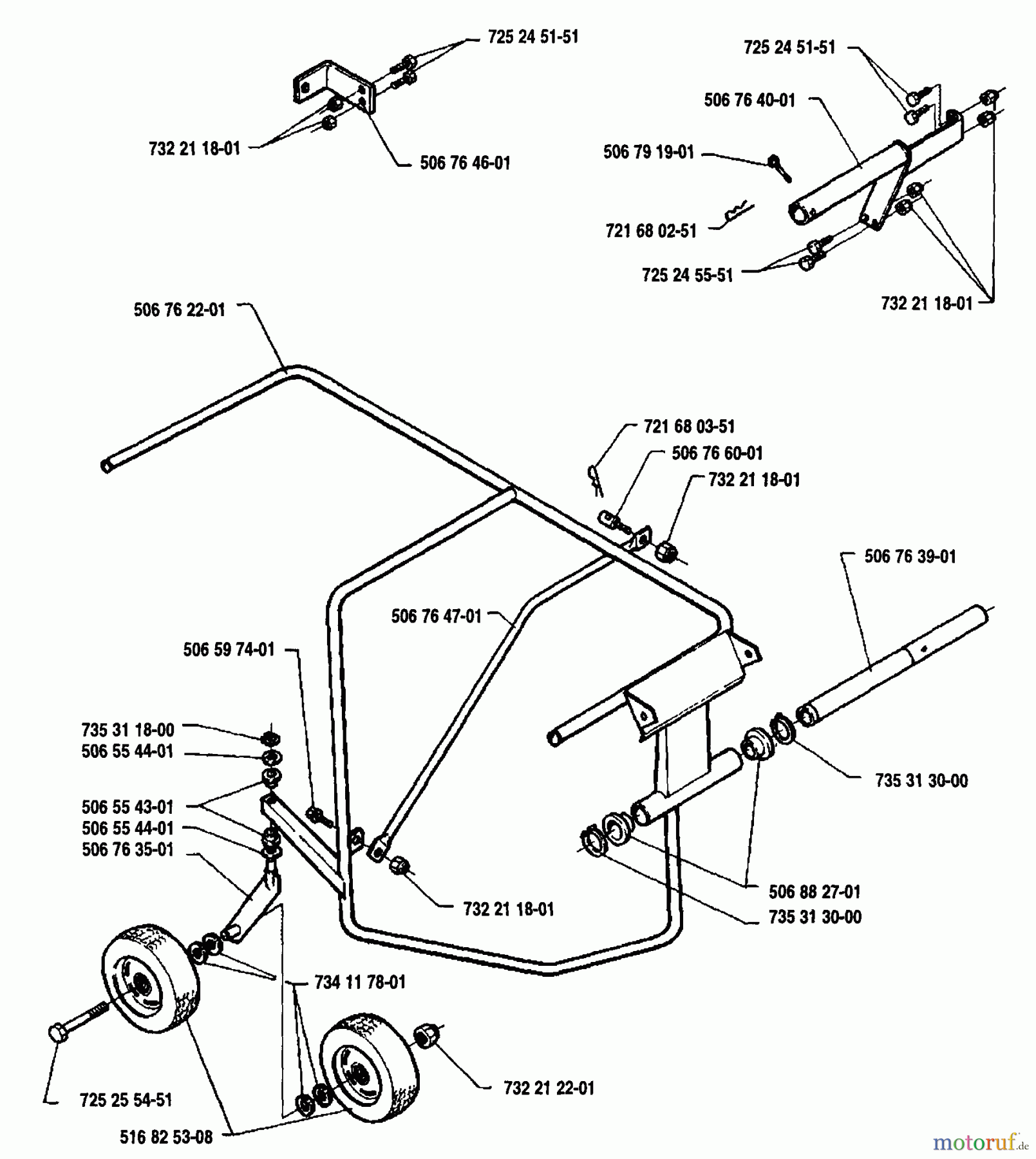Husqvarna Zubehör, Rasenmäher / Mäher GC 970 - Husqvarna Grass Catcher (1991-12 & After) Bracket Assembly