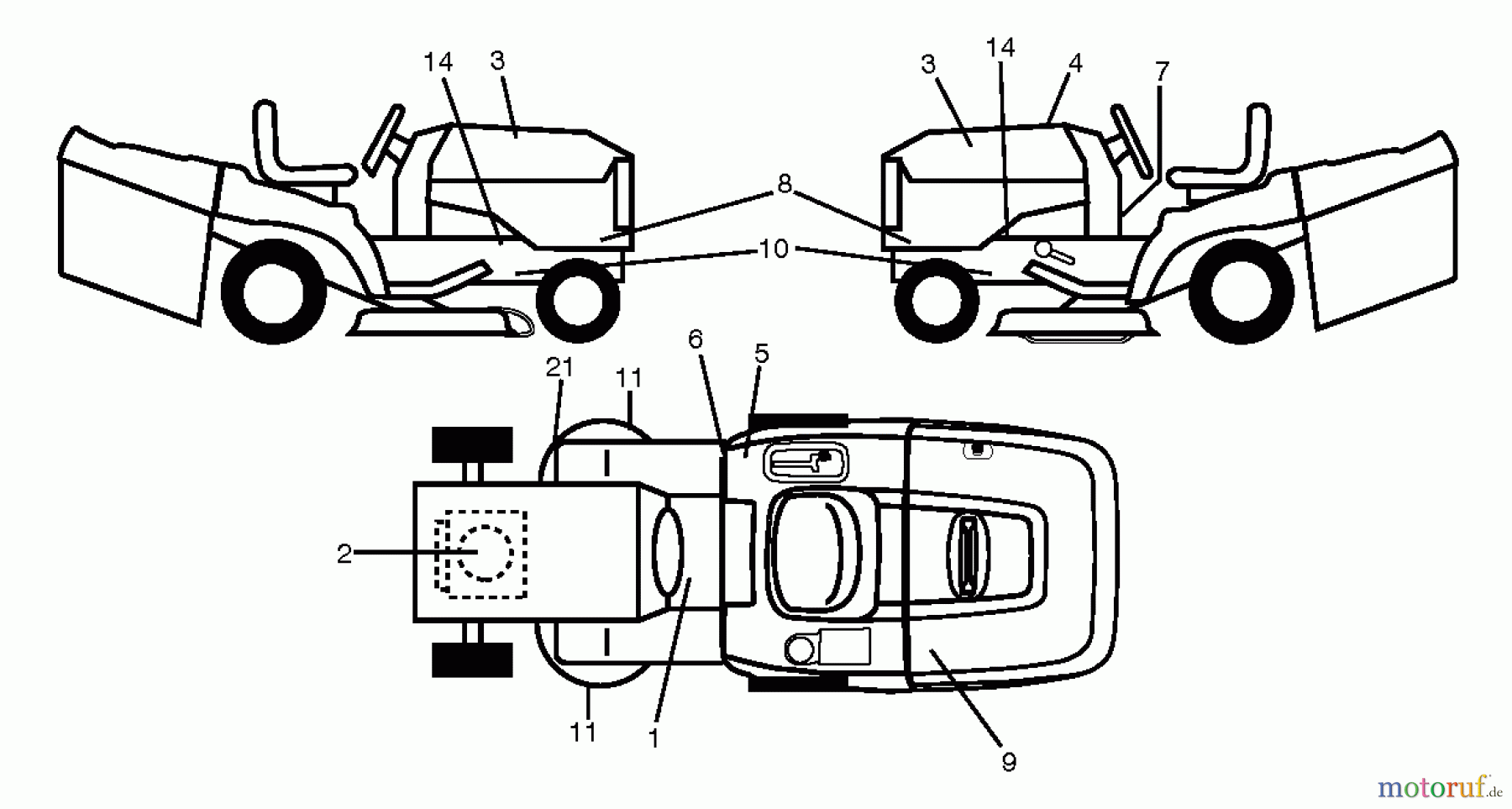 Husqvarna Rasen und Garten Traktoren CTH 224T (96051003500) - Husqvarna Lawn Tractor (2012-02 & After) DECALS