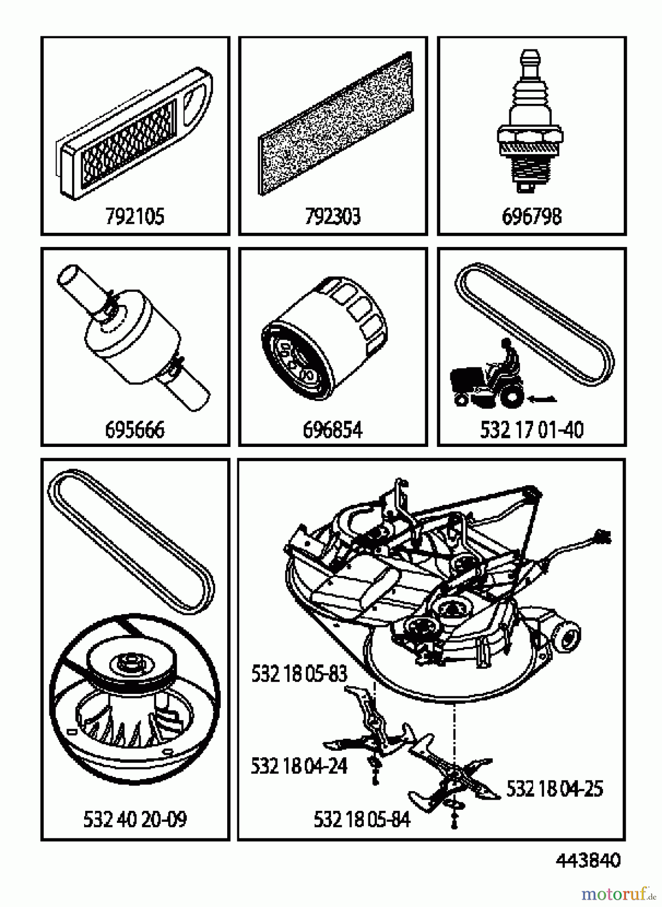 Husqvarna Rasen und Garten Traktoren CTH 2642 (96061033800) - Husqvarna Lawn Tractor (2011-05 & After) FREQUENTLY USED PARTS