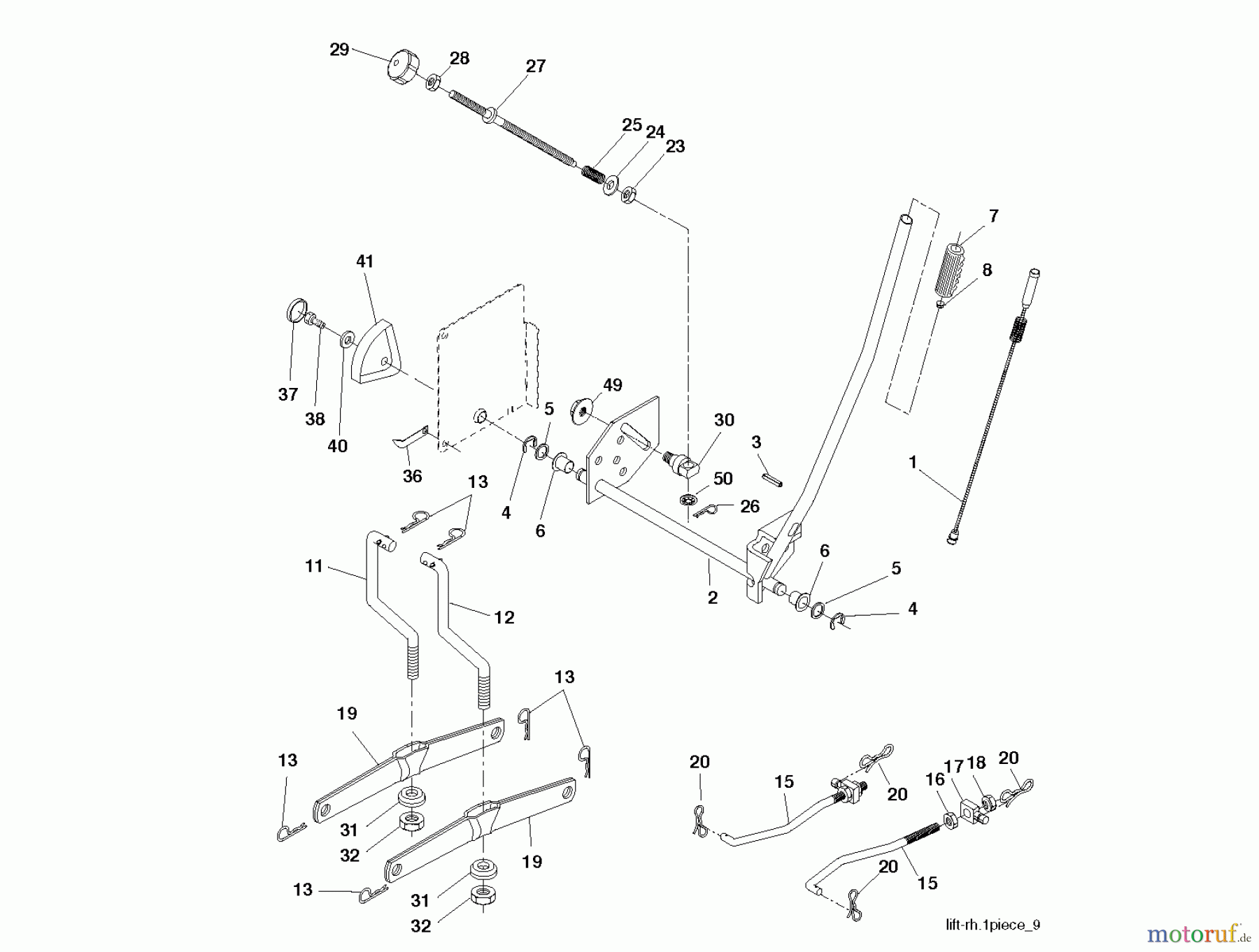 Husqvarna Rasen und Garten Traktoren CTH 2642 (96061030601) - Husqvarna Lawn Tractor (2011-02 & After) MOWER LIFT / DECK LIFT