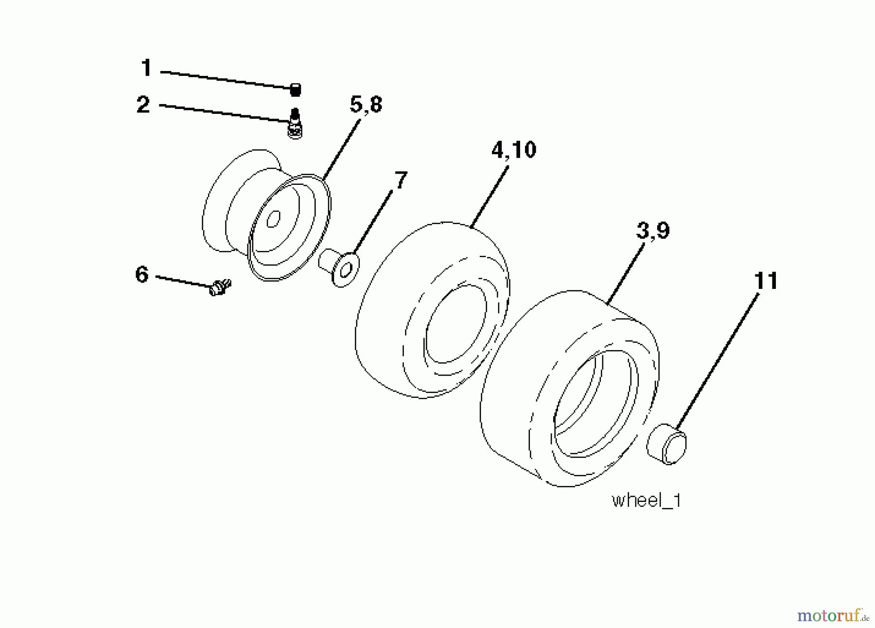 Husqvarna Rasen und Garten Traktoren CTH 2642 (96061030601) - Husqvarna Lawn Tractor (2011-02 & After) WHEELS TIRES
