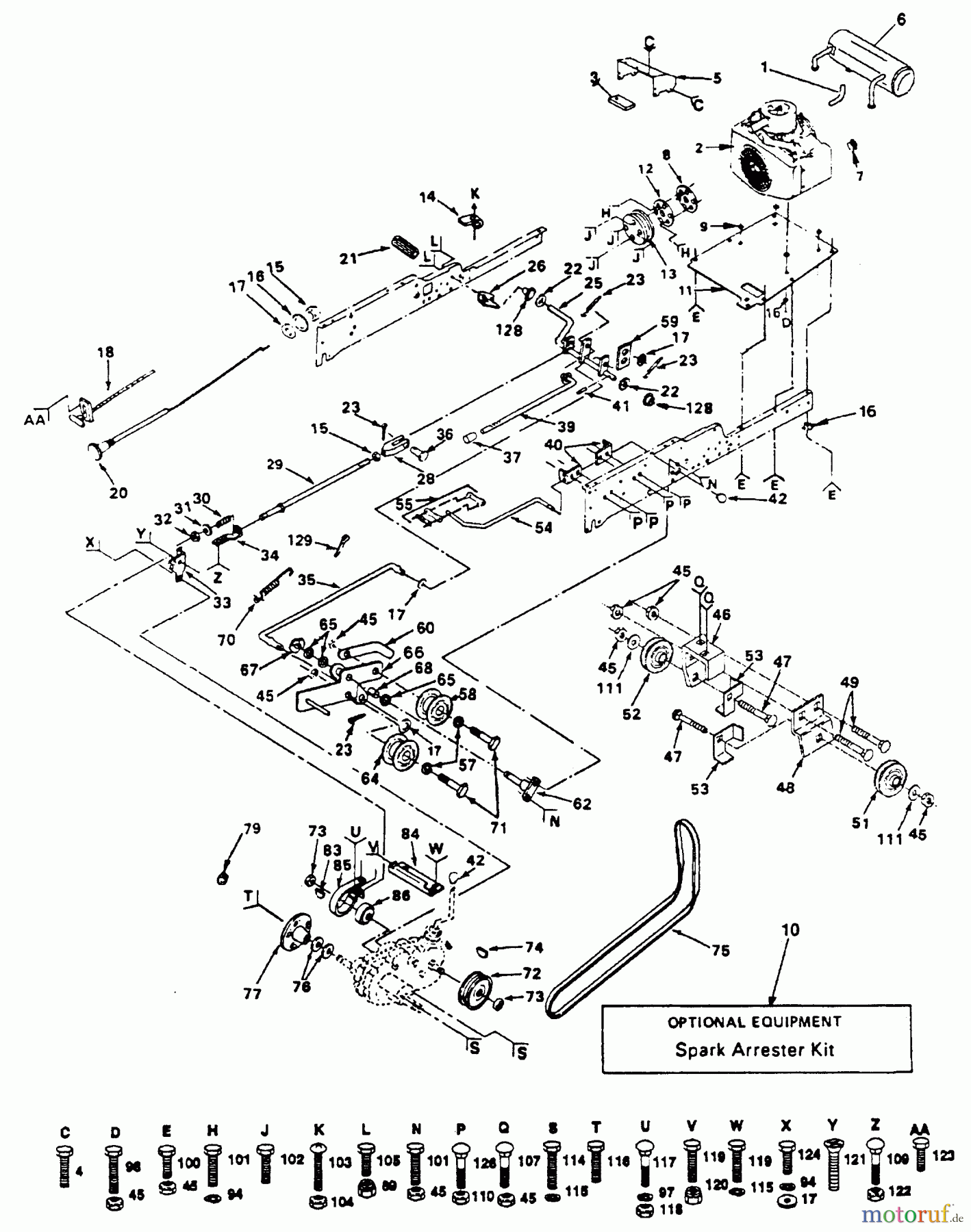 Husqvarna Rasen und Garten Traktoren GT 180 (954000372) (H1850C) - Husqvarna Garden Tractor (1992-08 to 1992-10) Ground Drive
