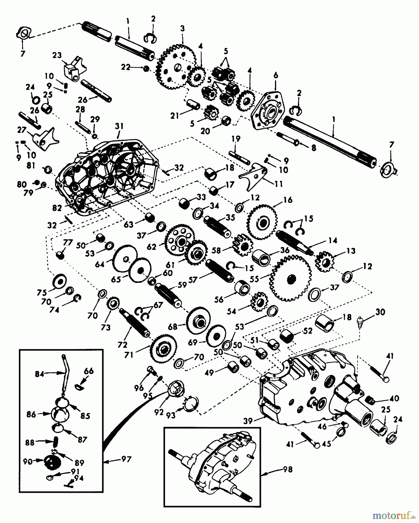Husqvarna Rasen und Garten Traktoren GT 200 (954002012A) - Husqvarna Garden Tractor (1995-06 & After) Transaxle