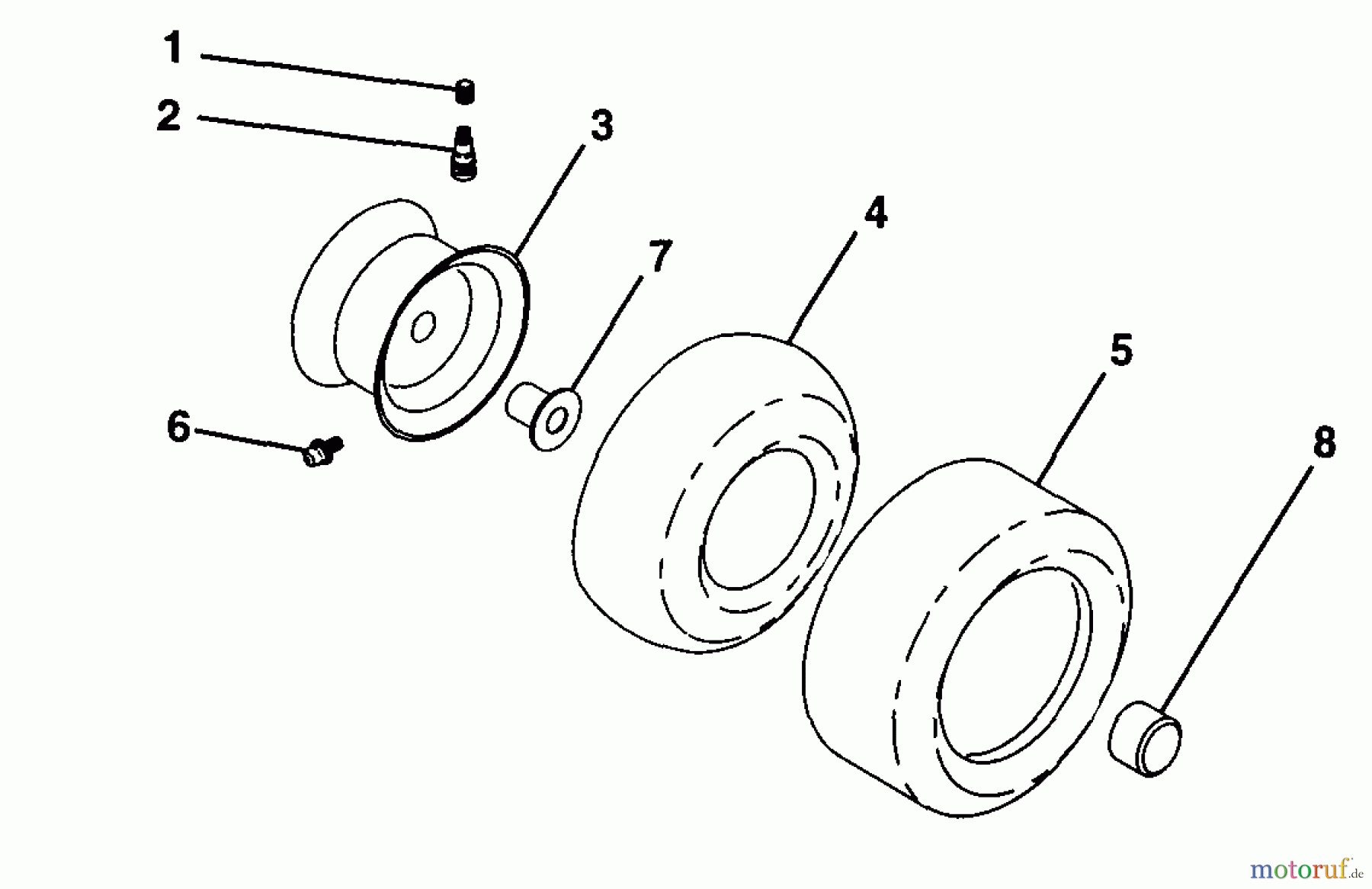 Husqvarna Rasen und Garten Traktoren GT 200 (954140011A) - Husqvarna Garden Tractor (1997-12 & After) Wheels & Tires