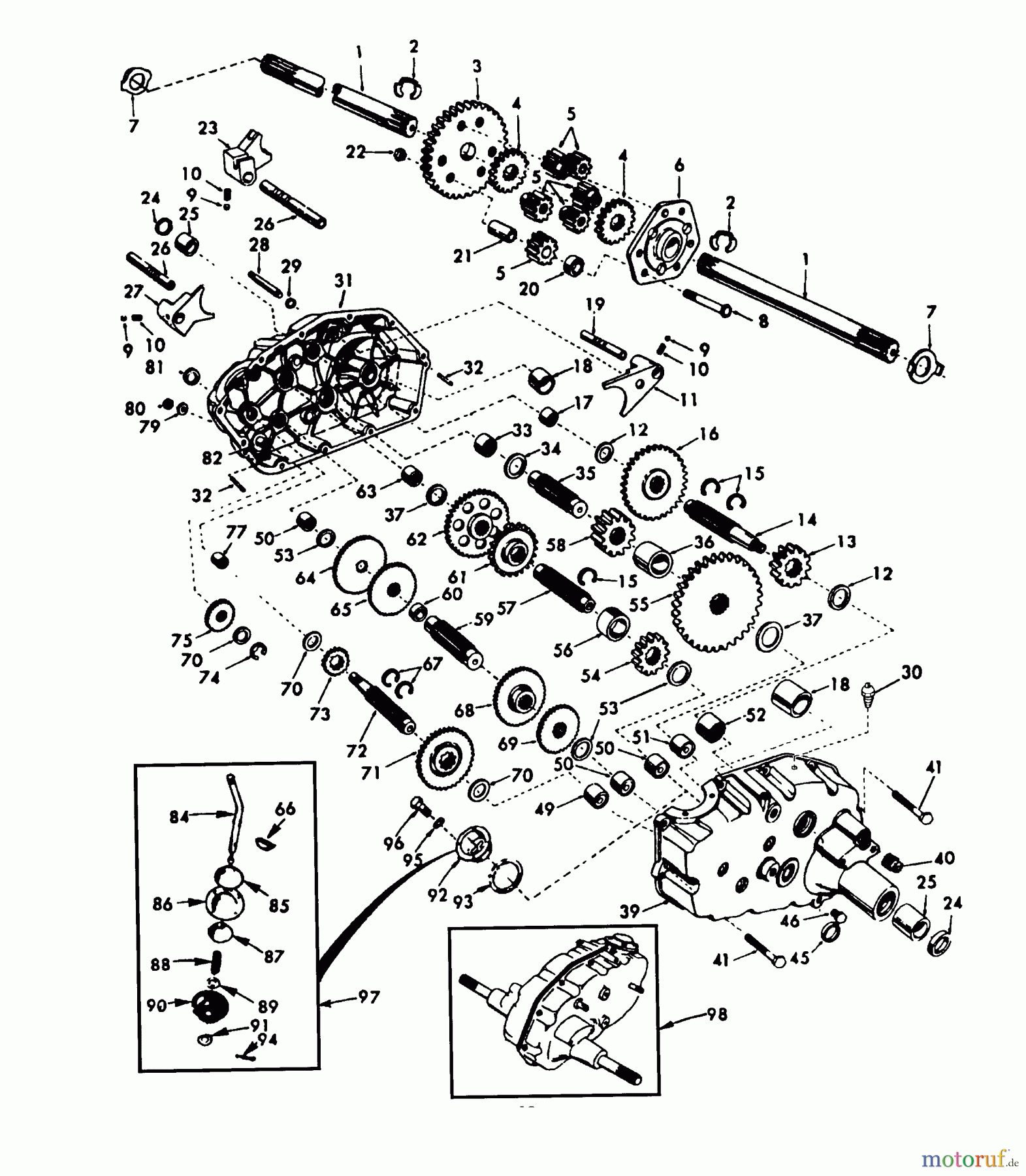 Husqvarna Rasen und Garten Traktoren GT 200 (954830156A) - Husqvarna Garden Tractor (1995-08 & After) Transaxle