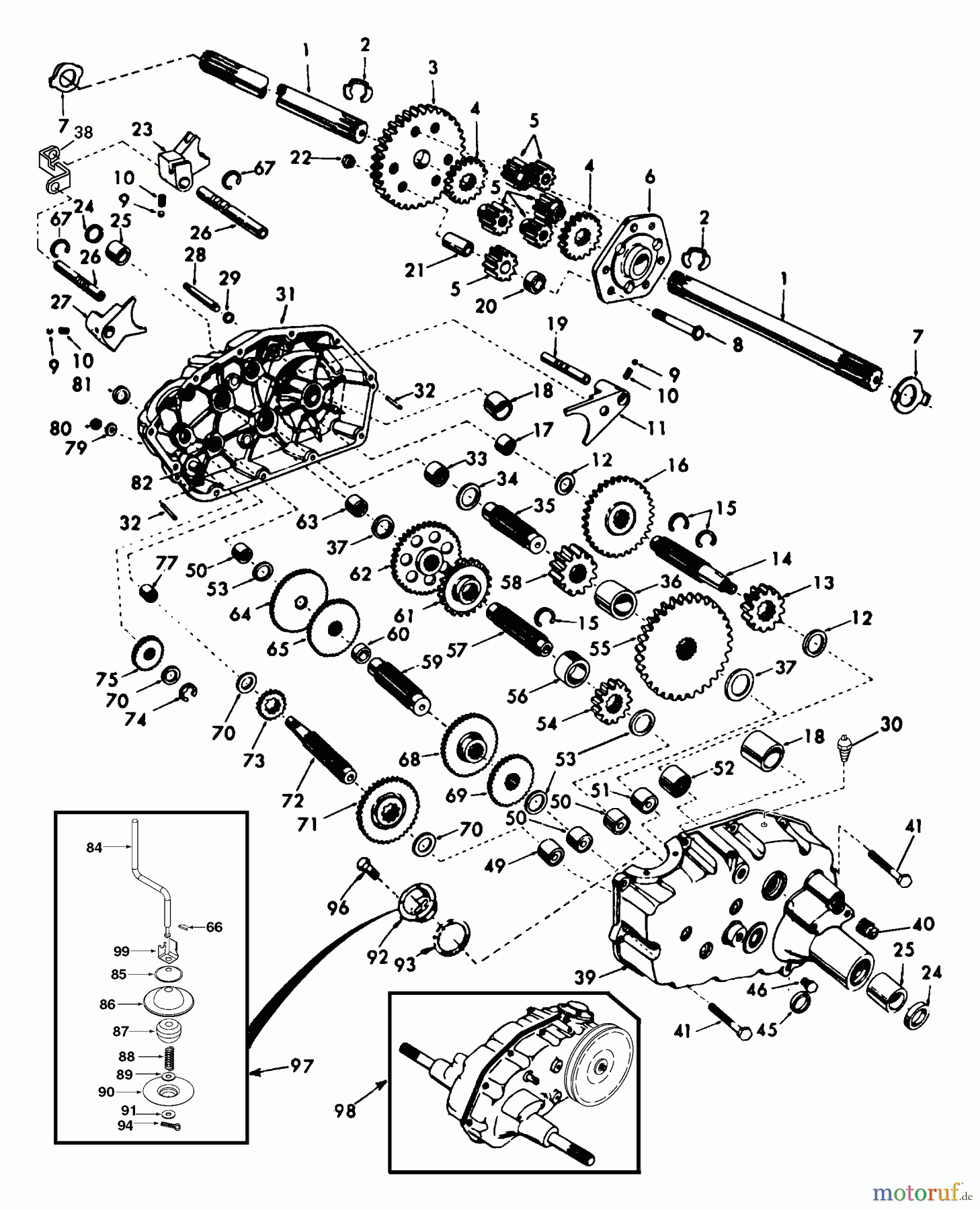 Husqvarna Rasen und Garten Traktoren GT 2254 (96025000200) - Husqvarna Garden Tractor (2005-05 & After) Gear Drive Transaxle