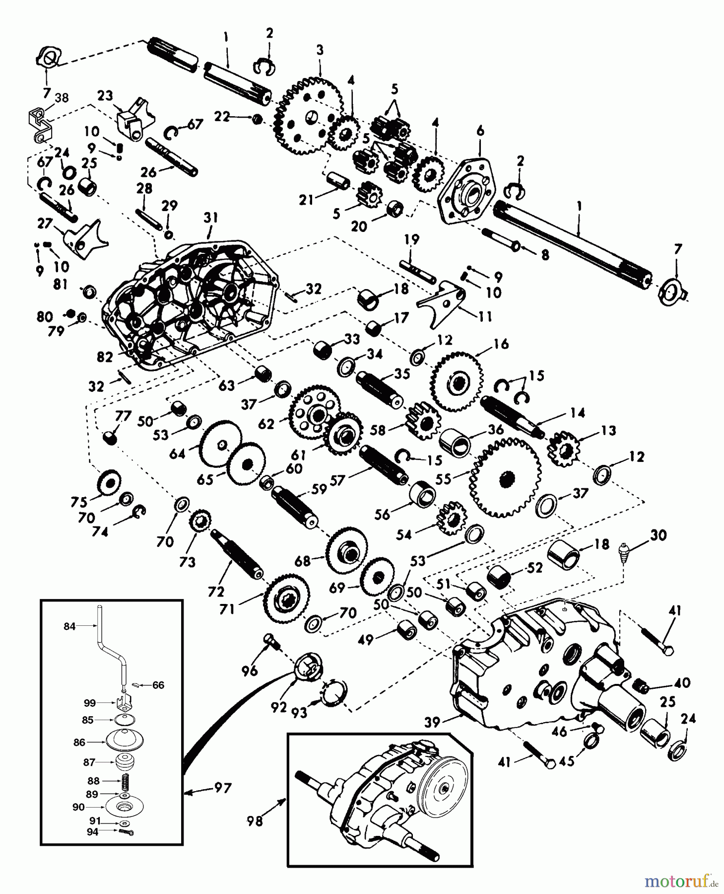 Husqvarna Rasen und Garten Traktoren GT 2254 (96023000500) - Husqvarna Garden Tractor (2005-05 & After) Gear Drive Transaxle
