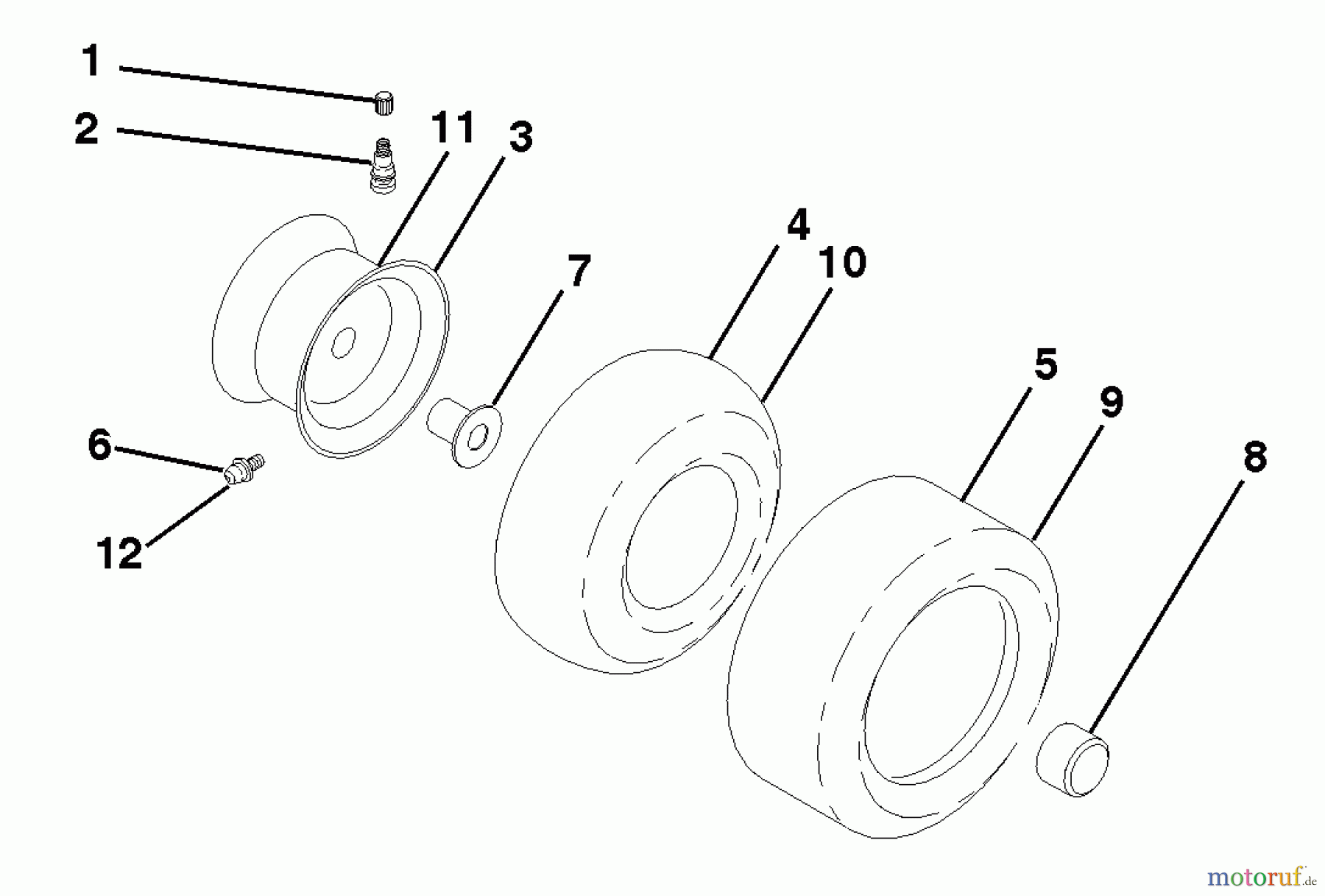  Husqvarna Rasen und Garten Traktoren GTH 200 (954140046D) - Husqvarna Garden Tractor (1999-05 & After) Wheels & Tire