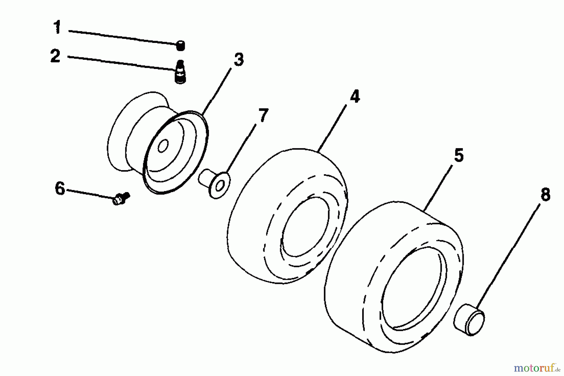 Husqvarna Rasen und Garten Traktoren GTH 220 (954140012A) - Husqvarna Garden Tractor (1997-12 & After) Wheels And Tires