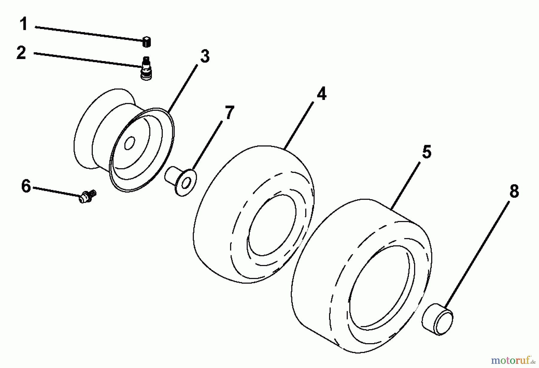 Husqvarna Rasen und Garten Traktoren GTH 220 (954830167B) - Husqvarna Garden Tractor (1996-05 & After) Wheels & Tires