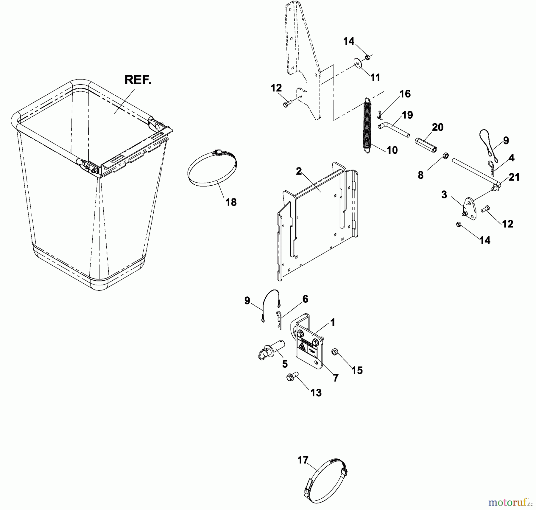 Husqvarna Zubehör, Rasenmäher / Mäher HCS 13 - Husqvarna Grass Collection System (2005-03 & After) Mounting Kit HCS13