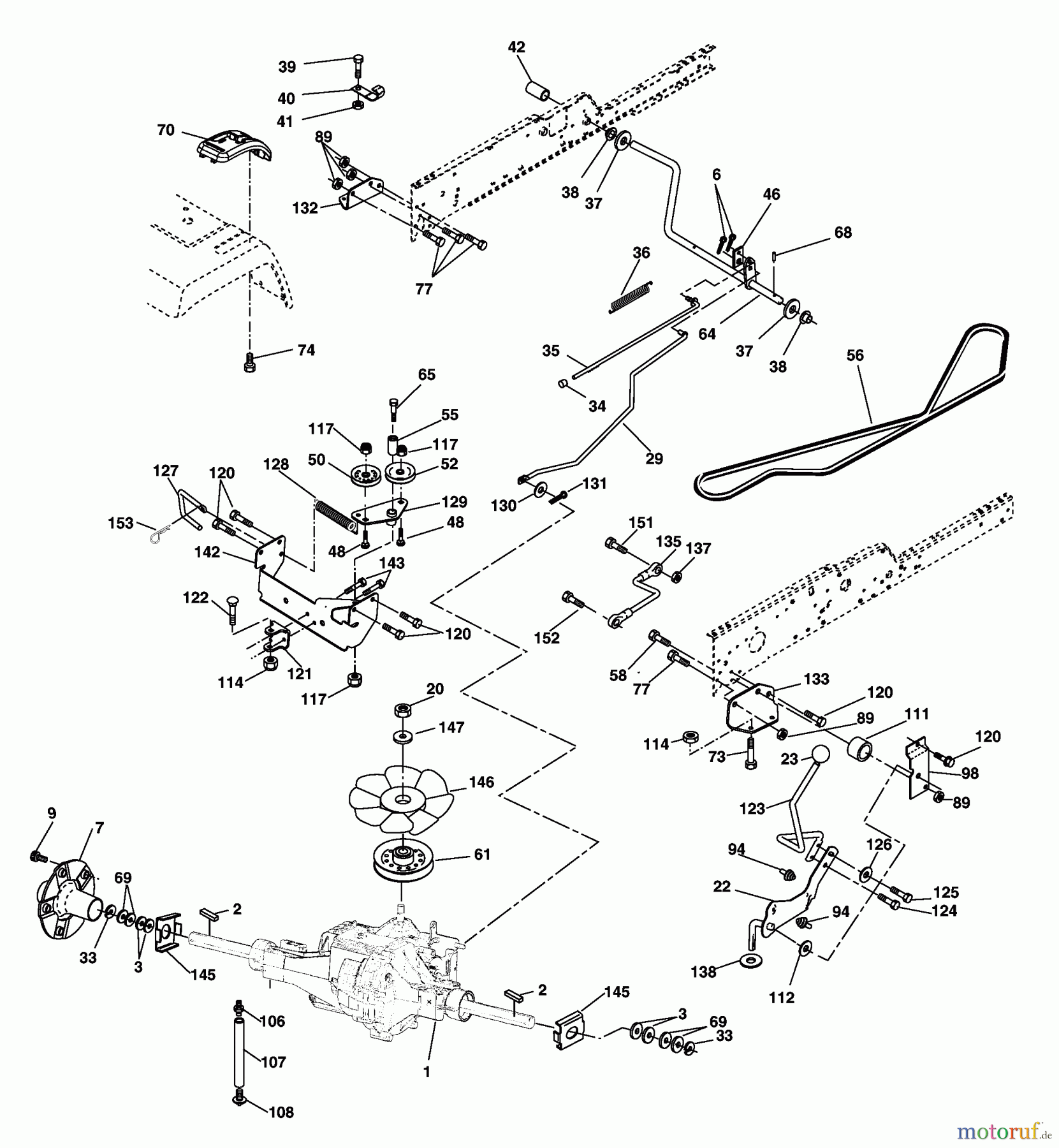 Husqvarna Rasen und Garten Traktoren GTH 2248XPC (954567888) - Husqvarna Garden Tractor (2003-07 & After) Ground Drive
