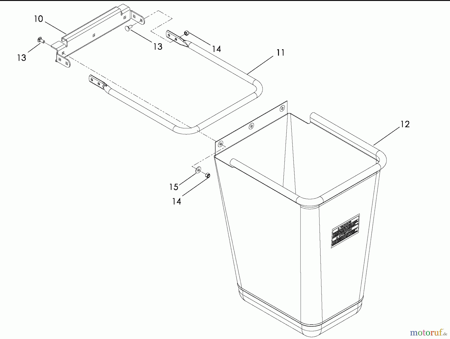 Husqvarna Zubehör, Rasenmäher / Mäher HCS 13 F (965869401) - Husqvarna Collection System (2008-07 & After) Bag Assembly