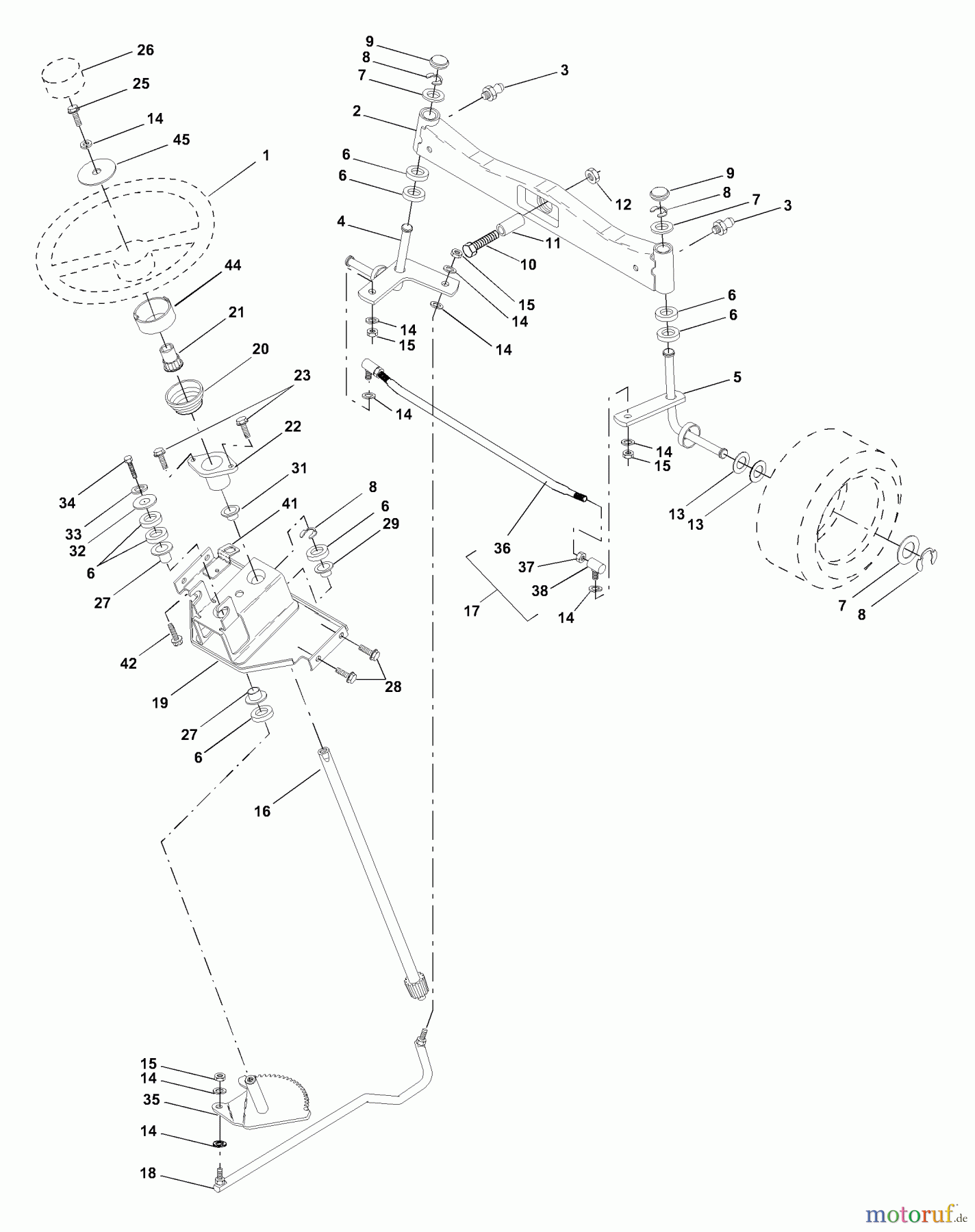 Husqvarna Rasen und Garten Traktoren GTH 2250A (954567093) - Husqvarna Garden Tractor (2000-11 & After) Steering