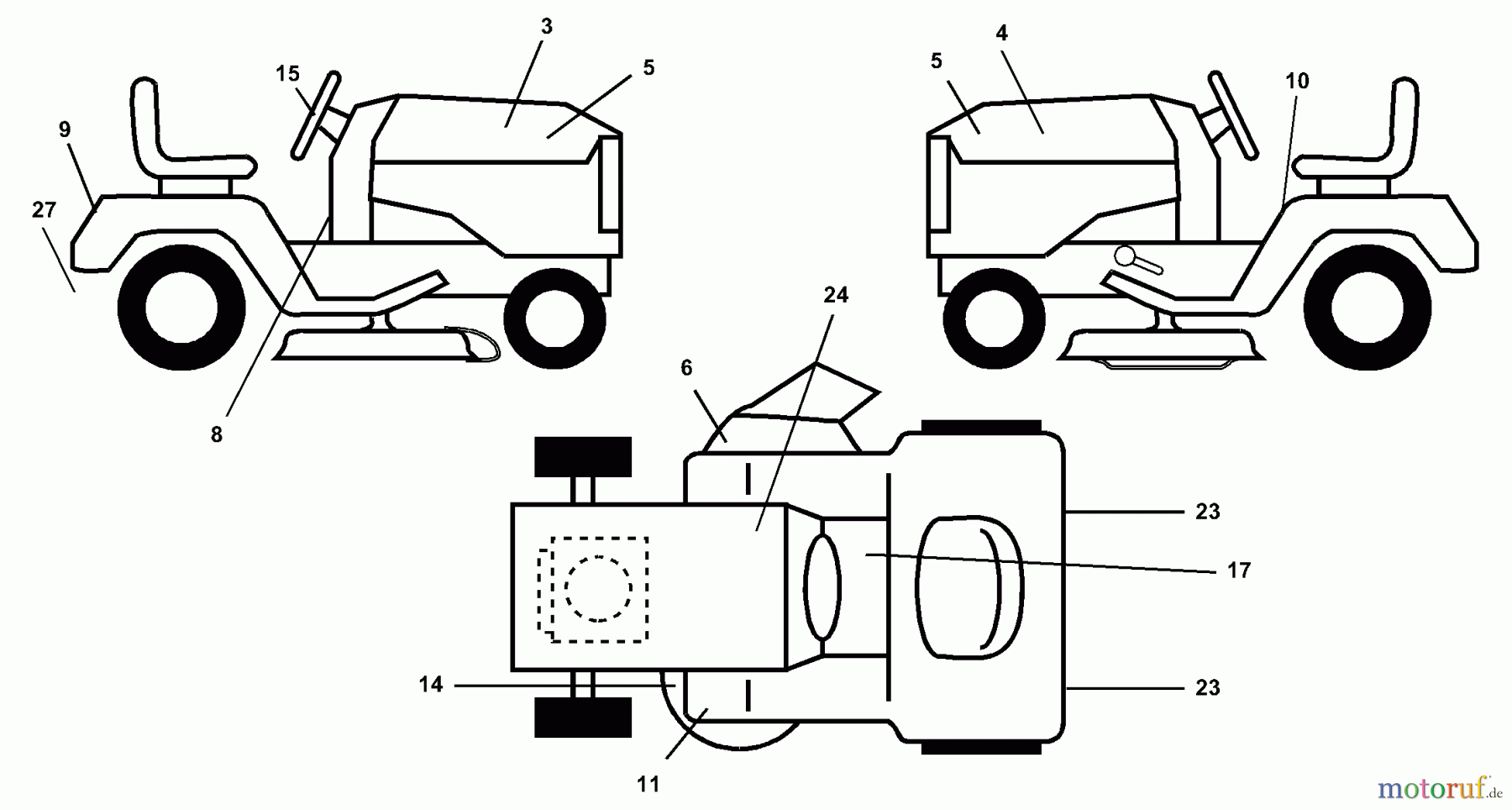 Husqvarna Rasen und Garten Traktoren GTH 2250XPA (954567116) - Husqvarna Garden Tractor (2001-01 & After) Decals