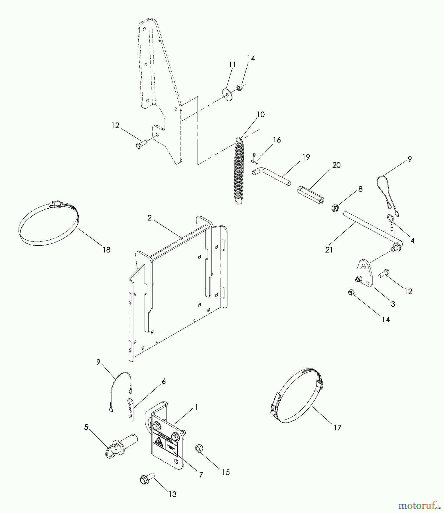 Husqvarna Zubehör, Rasenmäher / Mäher HCS 13 F (965869401) - Husqvarna Collection System (2008-07 & After) Mounting Kit
