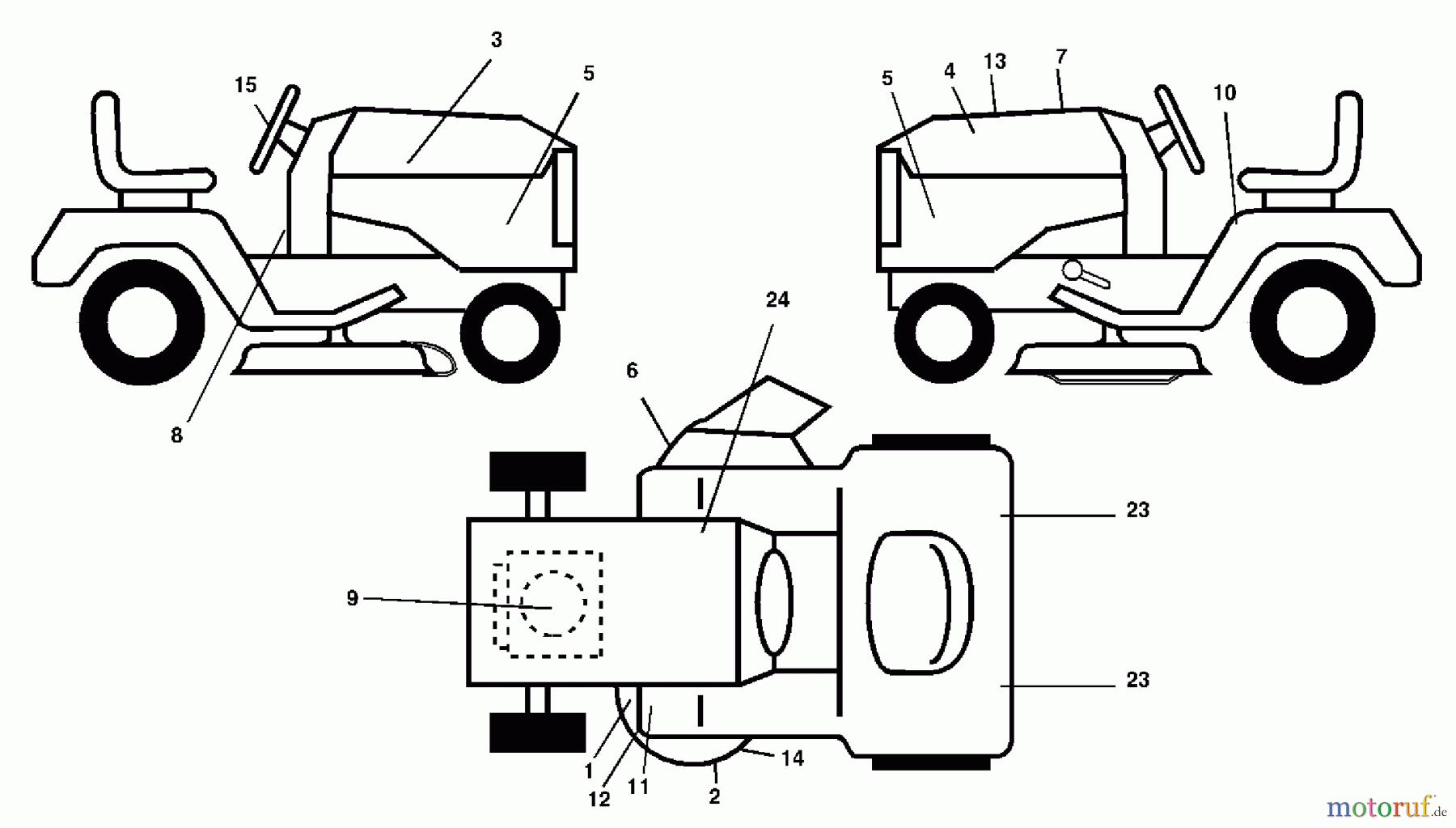 Husqvarna Rasen und Garten Traktoren GTH 2254XP (96023000200) - Husqvarna Garden Tractor (2005-05 & After) Decals
