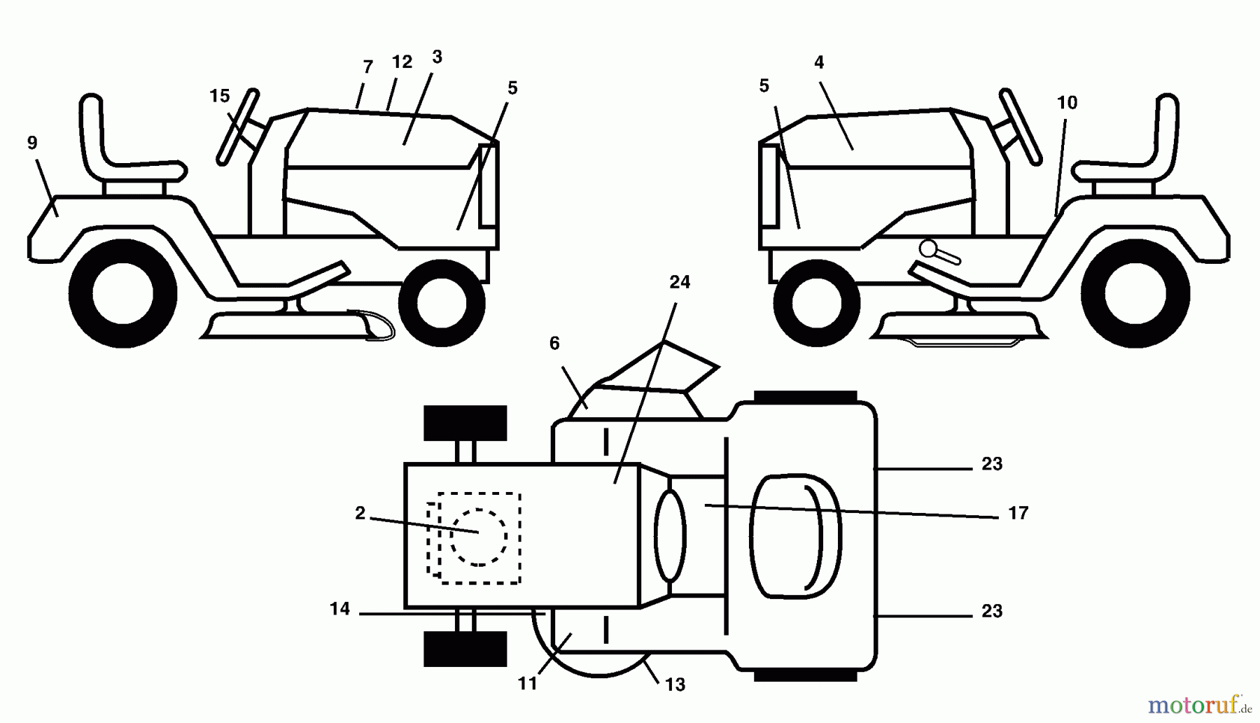 Husqvarna Rasen und Garten Traktoren GTH 2254XPA (954571229) - Husqvarna Garden Tractor (2004-08 & After) Decals