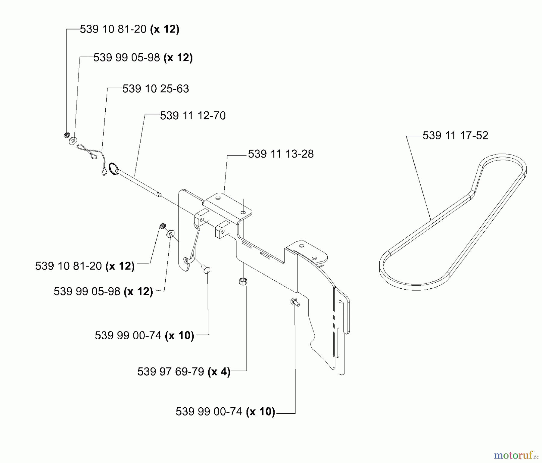 Husqvarna Zubehör, Rasenmäher / Mäher HCS 1372 (539111750) - Husqvarna Collection System (2005-03 & After) Blower - B