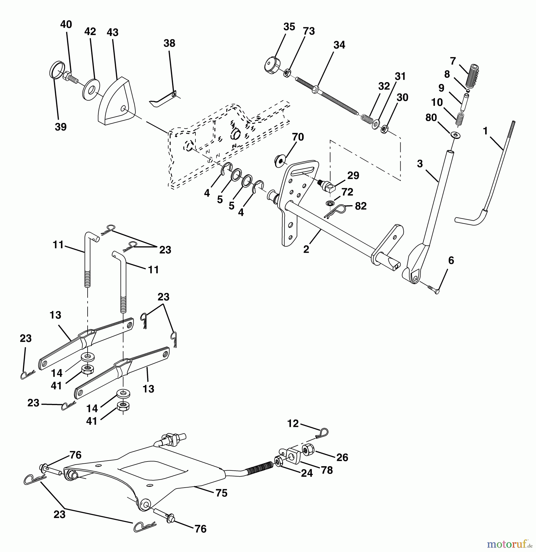 Husqvarna Rasen und Garten Traktoren GTH 2350 (954568540) (GTHK2350A) - Husqvarna Garden Tractor (2002-07 & After) Lift Assembly