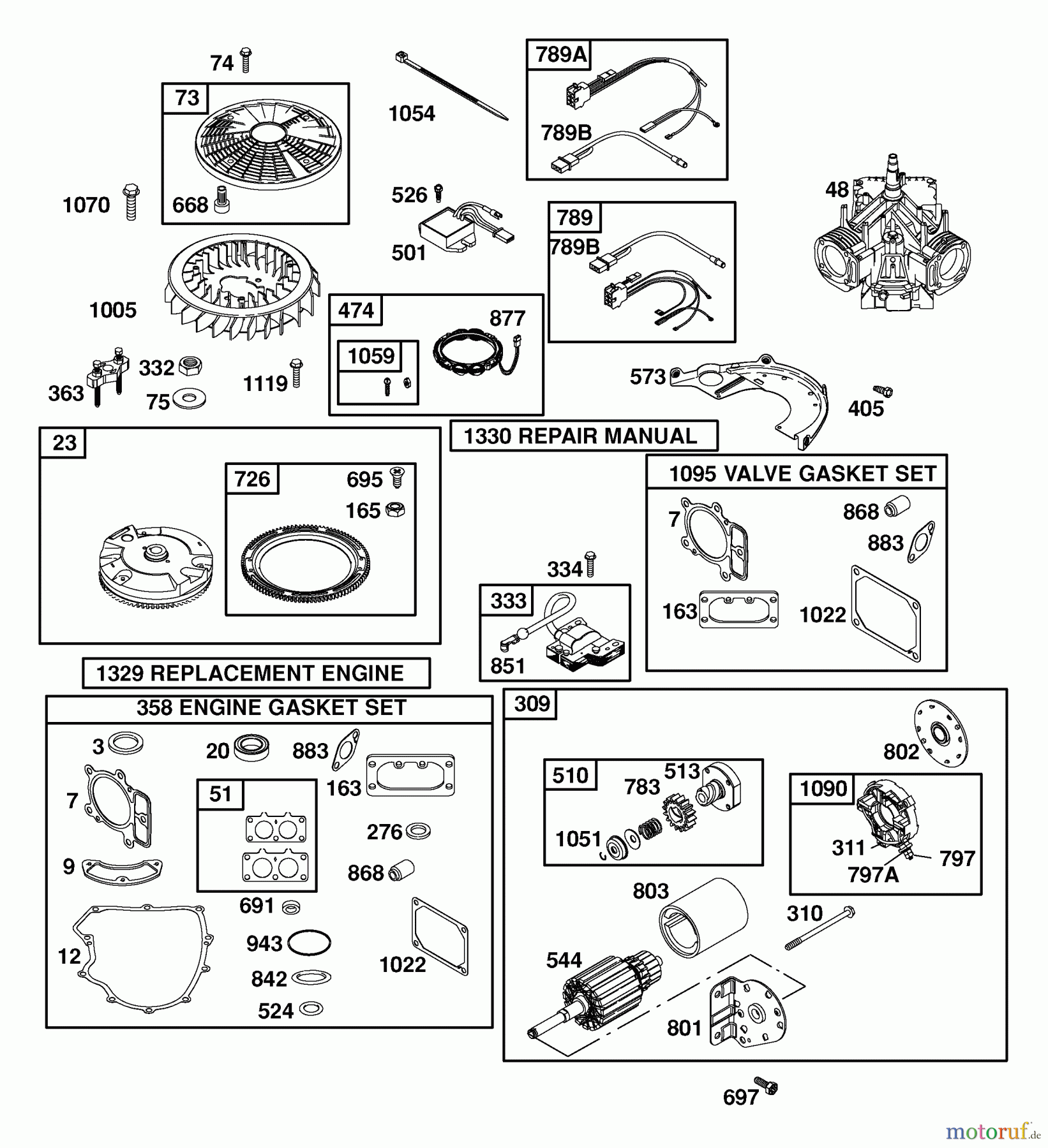 Husqvarna Rasen und Garten Traktoren GTH 2448T (960430009) (917.279260) - Husqvarna Garden Tractor (2006-06 & After) (Sears Craftsman) Briggs Engine (Part 1)
