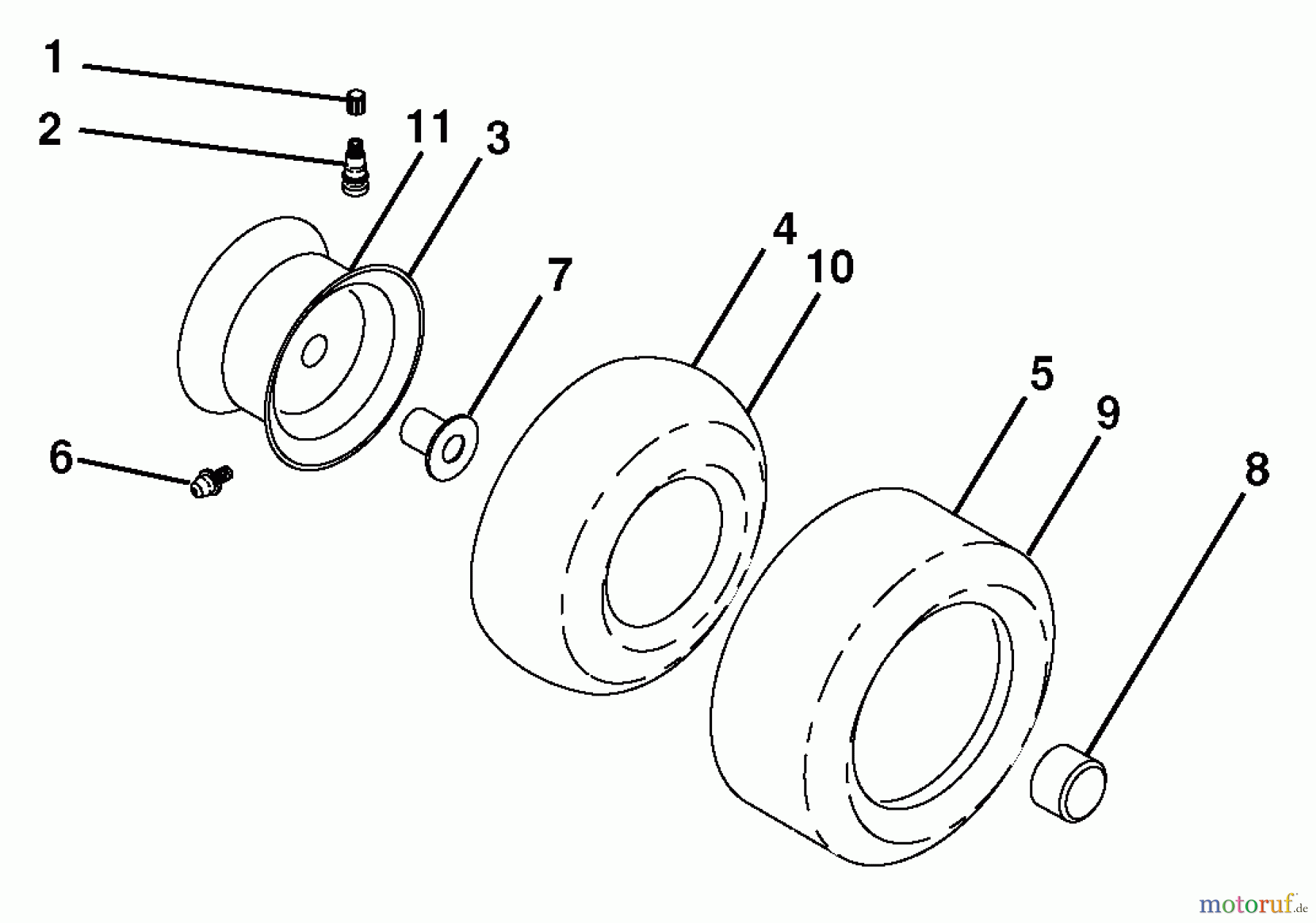 Husqvarna Rasen und Garten Traktoren GTH 2448T (960430009) (917.279260) - Husqvarna Garden Tractor (2006-06 & After) (Sears Craftsman) Wheels And Tires