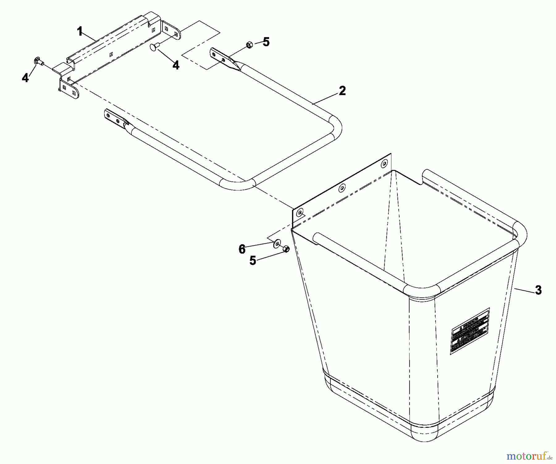 Husqvarna Zubehör, Rasenmäher / Mäher HCS 13 - Husqvarna Grass Collection System (2005-03 & After) Bag Assembly