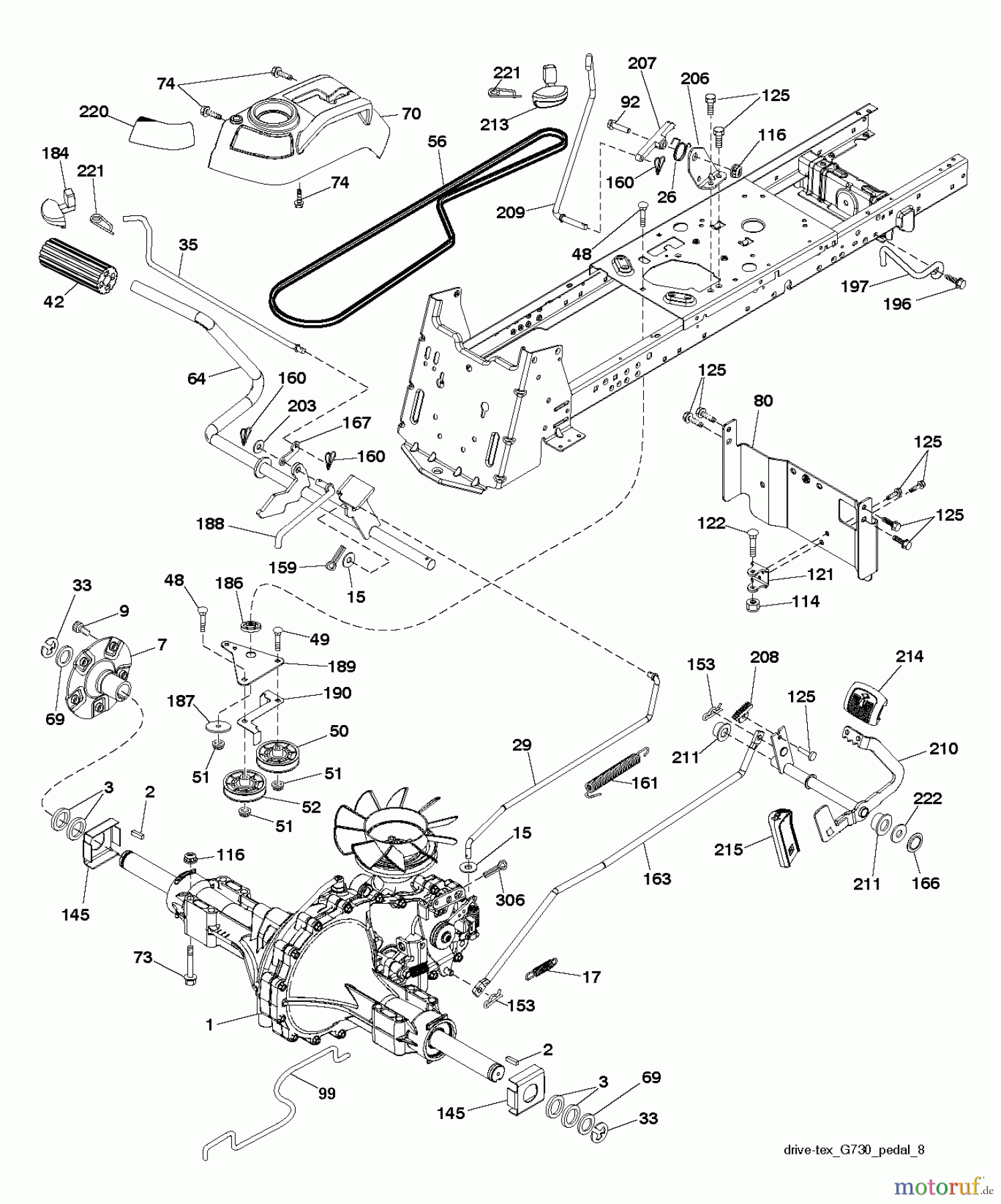 Husqvarna Rasen und Garten Traktoren GTH 24K54 (96043014900) - Husqvarna Garden Tractor (2012-08 & After) DRIVE