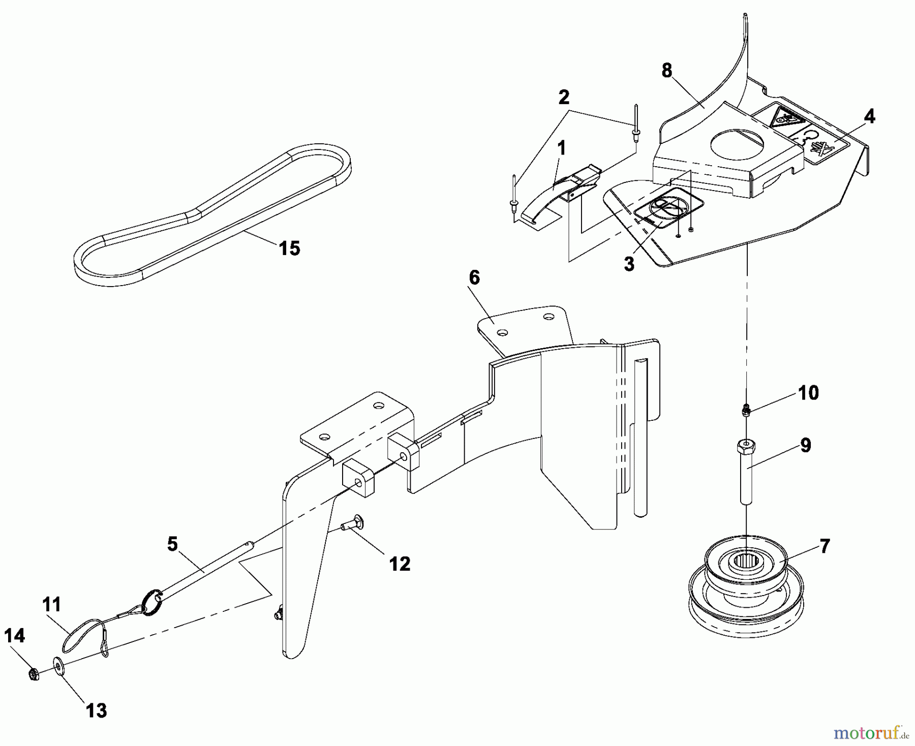 Husqvarna Zubehör, Rasenmäher / Mäher HCS 9 - Husqvarna Grass Collection System (2005-03 & After) Drive Kit Assembly - 42