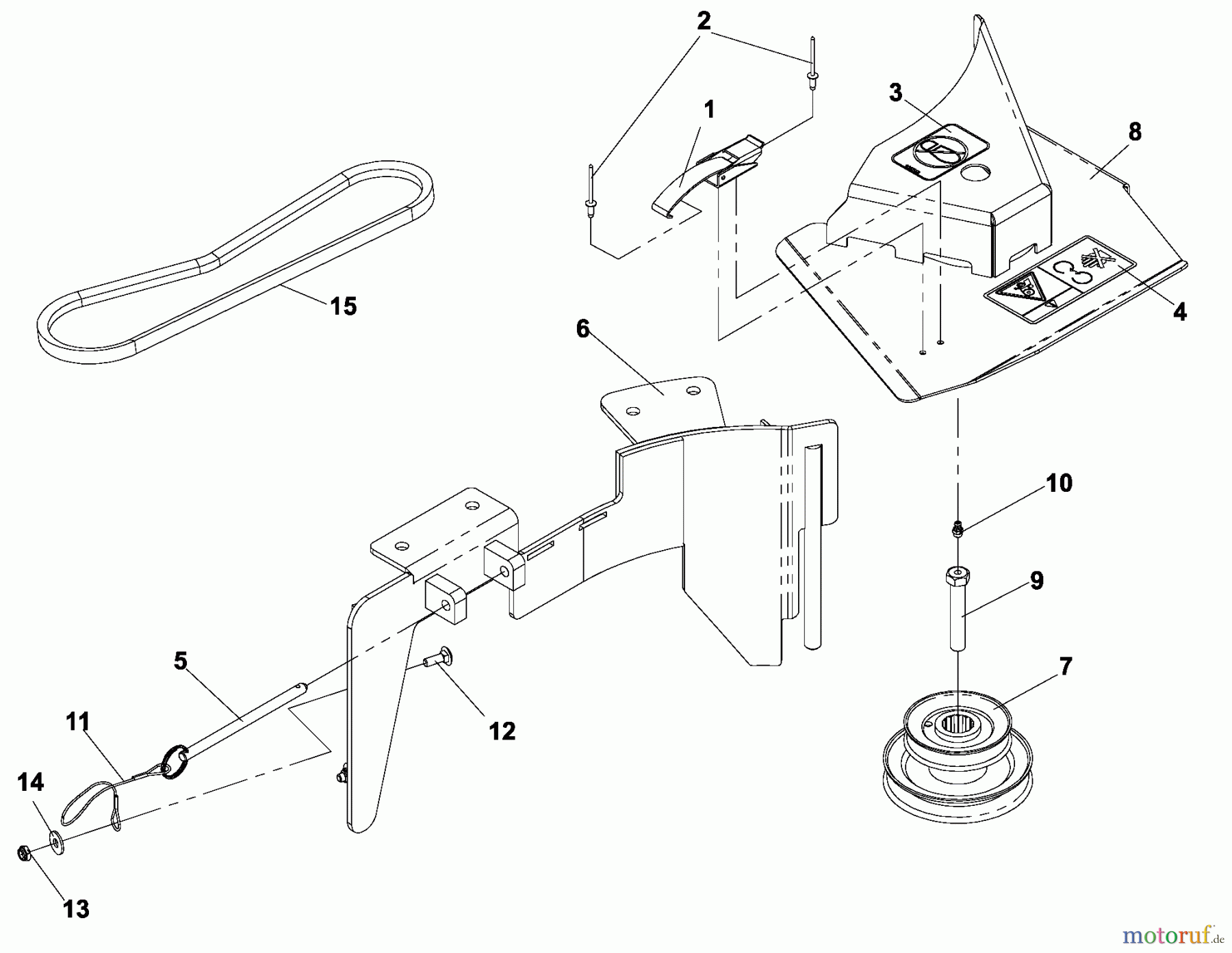 Husqvarna Zubehör, Rasenmäher / Mäher HCS 9 - Husqvarna Grass Collection System (2005-03 & After) Drive Kit Assembly - 48