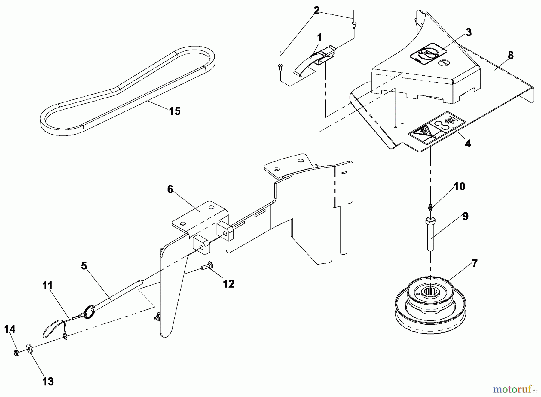 Husqvarna Zubehör, Rasenmäher / Mäher HCS 9 - Husqvarna Grass Collection System (2005-03 & After) Drive Kit Assembly - 52