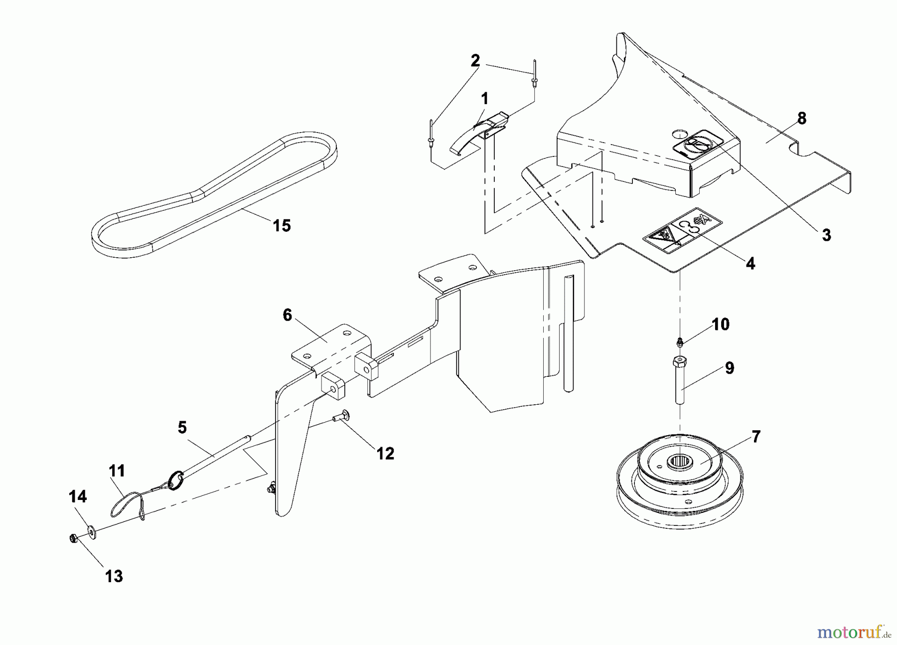 Husqvarna Zubehör, Rasenmäher / Mäher HCS 13 - Husqvarna Grass Collection System (2005-03 & After) Drive Kit Assembly - 61