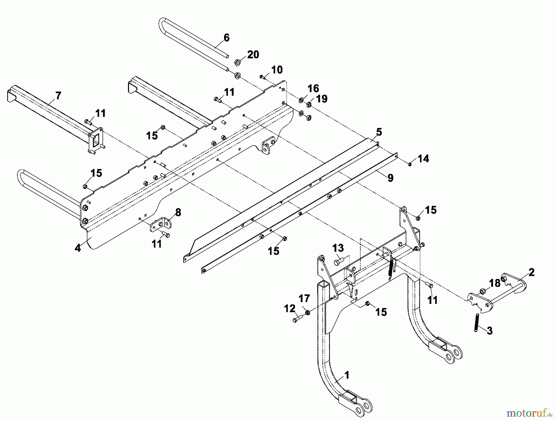 Husqvarna Zubehör, Rasenmäher / Mäher HCS 13 - Husqvarna Grass Collection System (2005-03 & After) Hitch