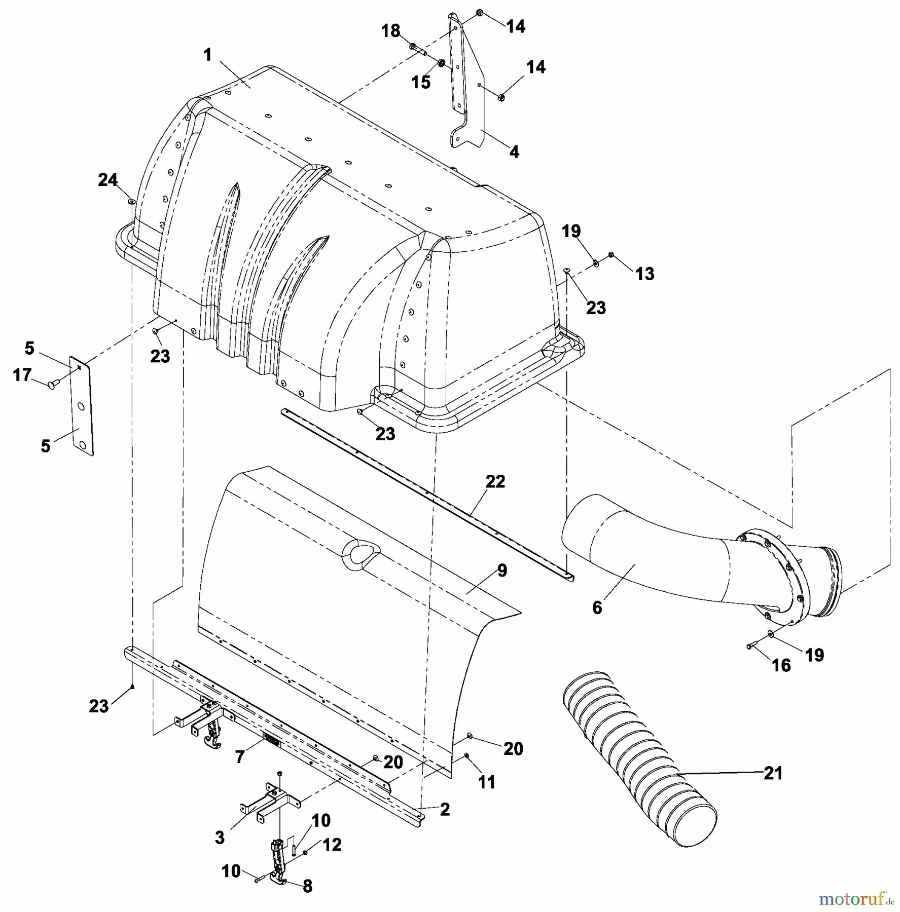 Husqvarna Zubehör, Rasenmäher / Mäher HCS 9 - Husqvarna Grass Collection System (2005-03 & After) Hood