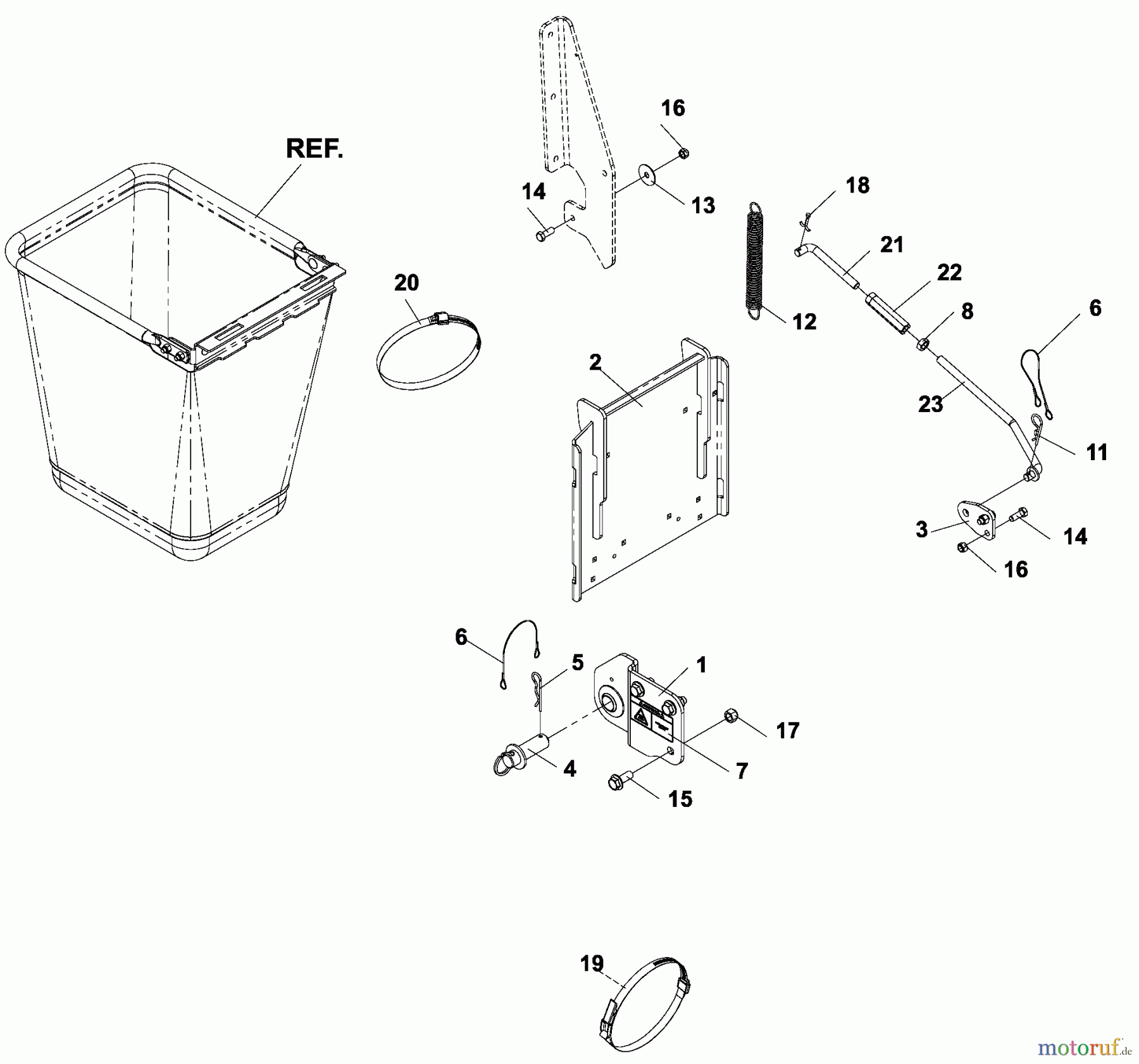 Husqvarna Zubehör, Rasenmäher / Mäher HCS 9 - Husqvarna Grass Collection System (2005-03 & After) Mounting Kit HCS9