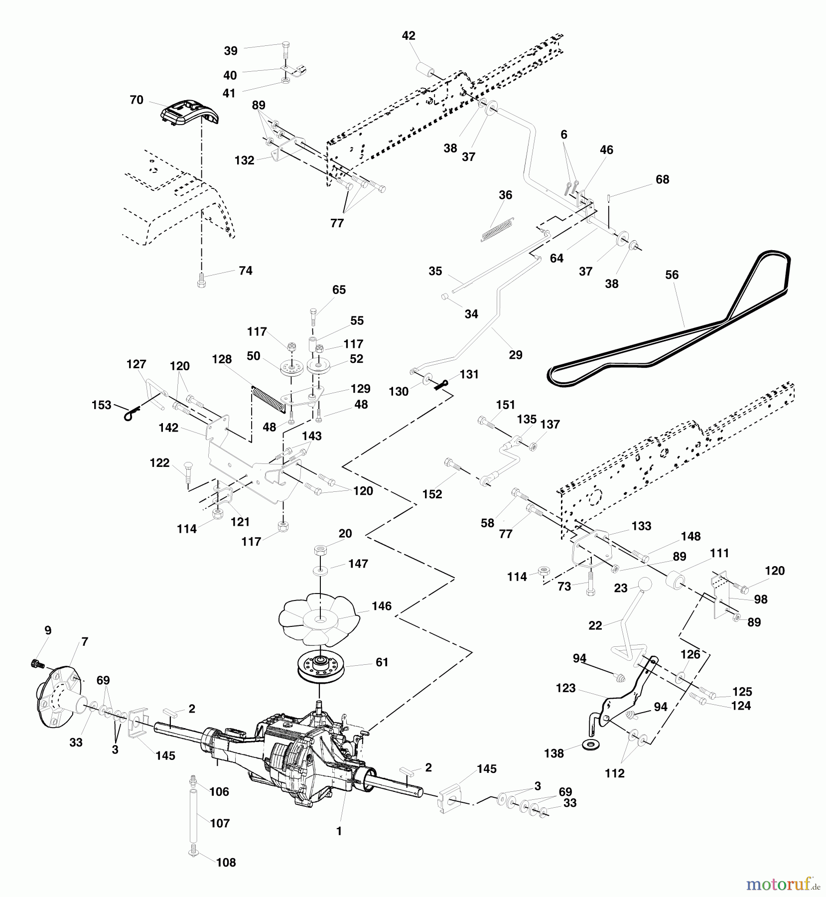 Husqvarna Rasen und Garten Traktoren GTH 250 (954170055) (HEGTH250A) - Husqvarna Garden Tractor (2002-02 & After) Ground Drive