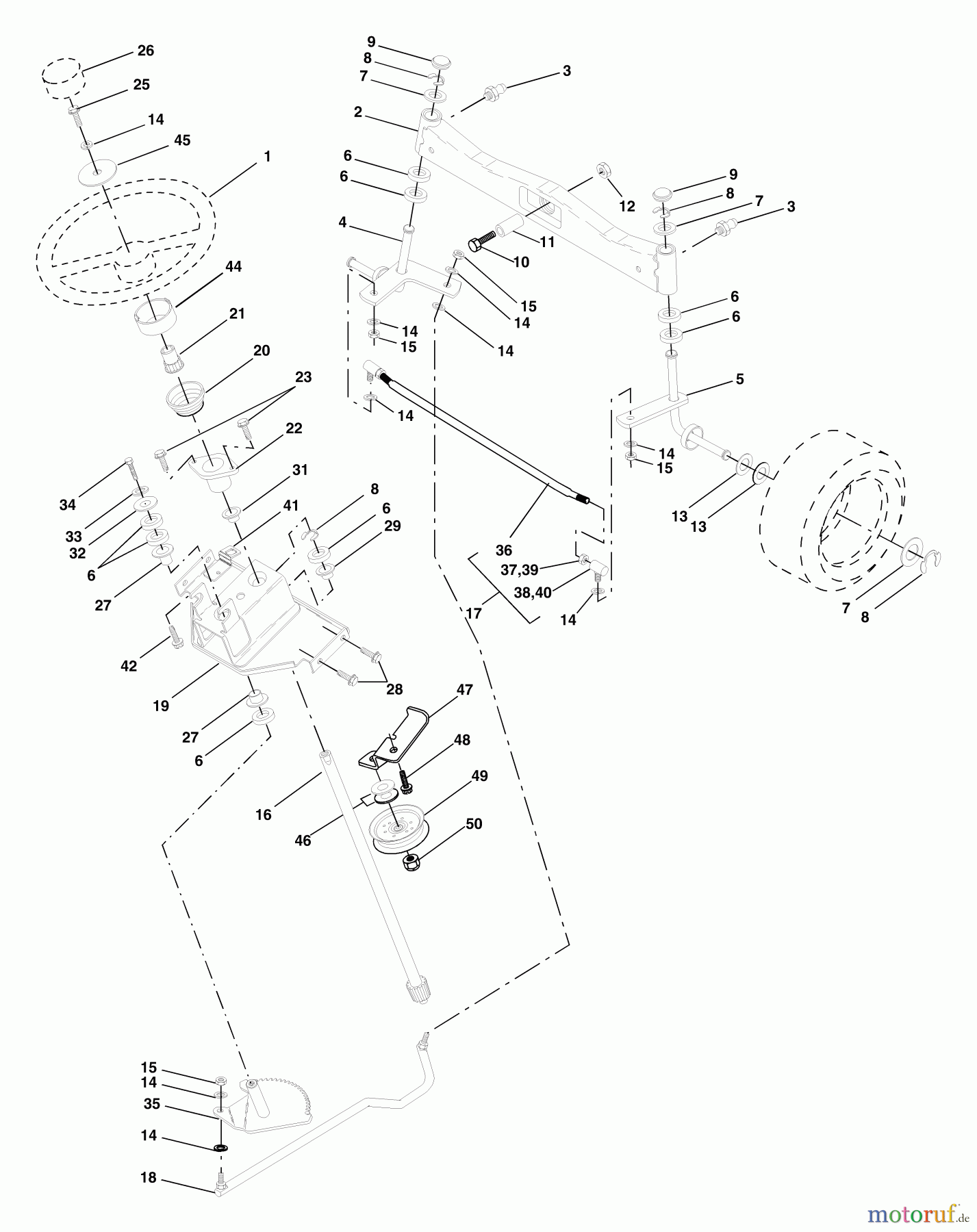 Husqvarna Rasen und Garten Traktoren GTH 2248XPA (954567888) - Husqvarna Garden Tractor (2002-01 & After) Steering Assembly