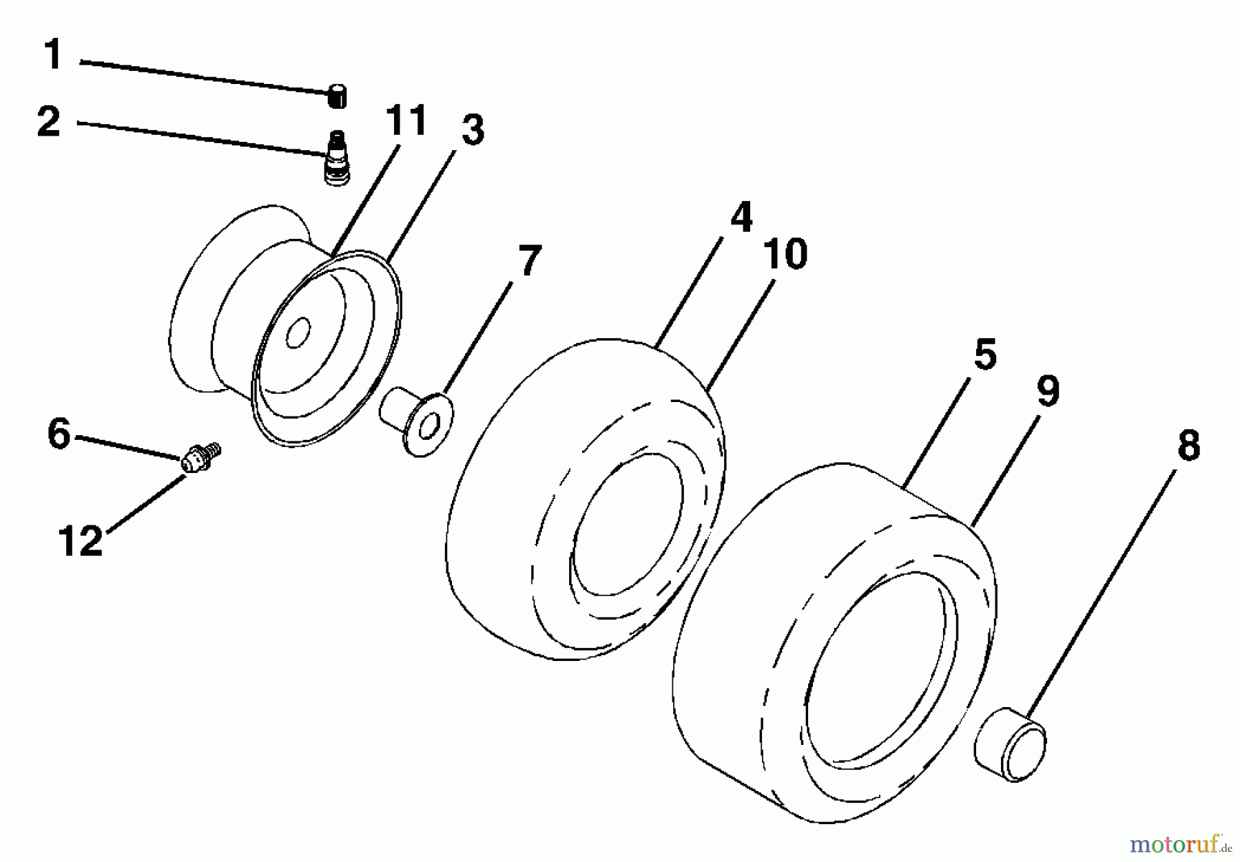 Husqvarna Rasen und Garten Traktoren GTH 2548 (954572134) (LOGT25H48A) - Husqvarna Garden Tractor (2003-12 to 2004-01) Wheels & Tires
