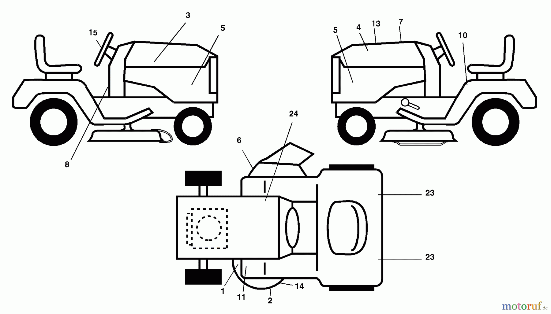 Husqvarna Rasen und Garten Traktoren GTH 2548 (954572134) (LOGT25H48B) - Husqvarna Garden Tractor (2004-02 & After) Decals