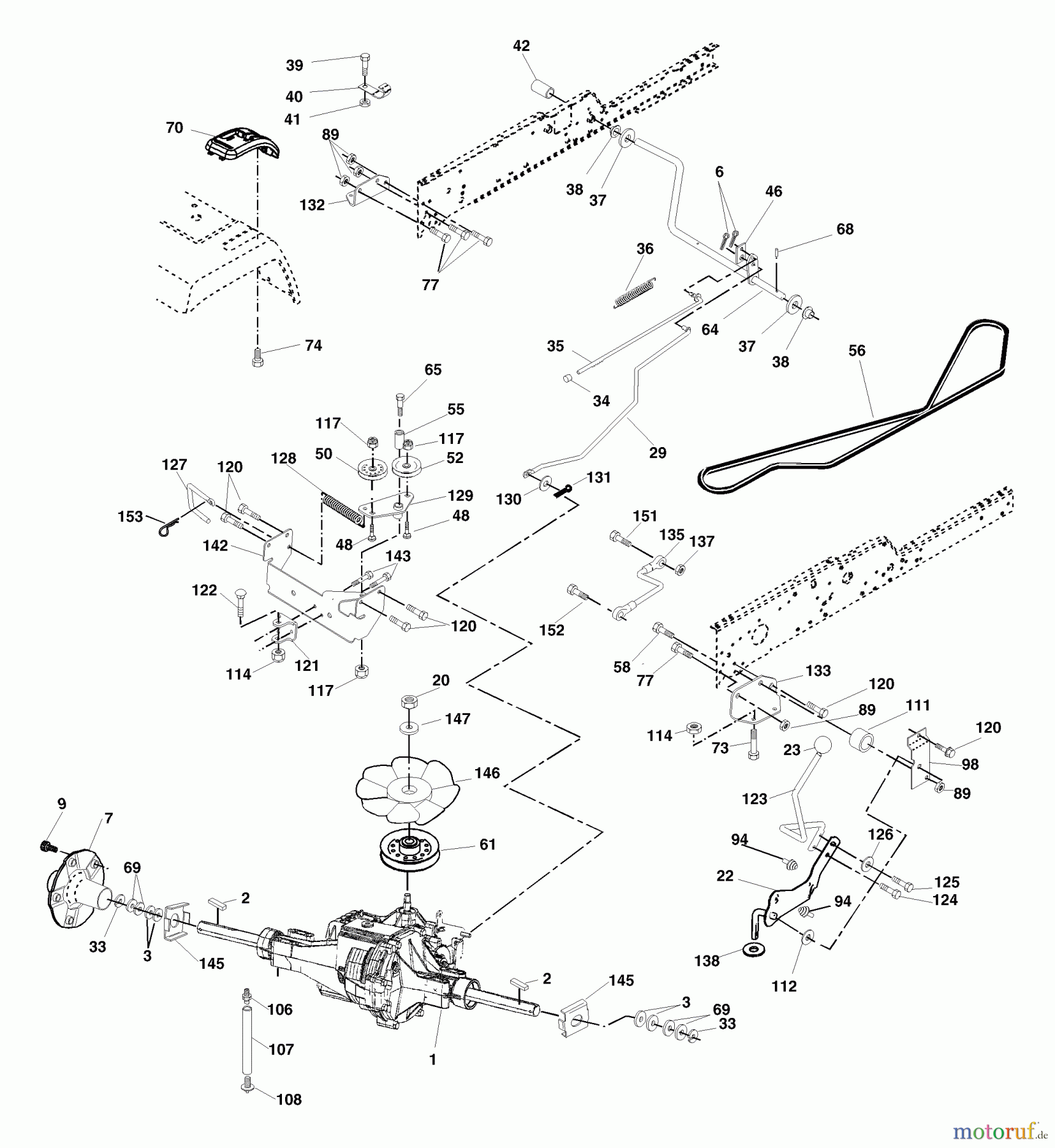 Husqvarna Rasen und Garten Traktoren GTH 2548 (954572134) (LOGT25H48B) - Husqvarna Garden Tractor (2004-02 & After) Ground Drive