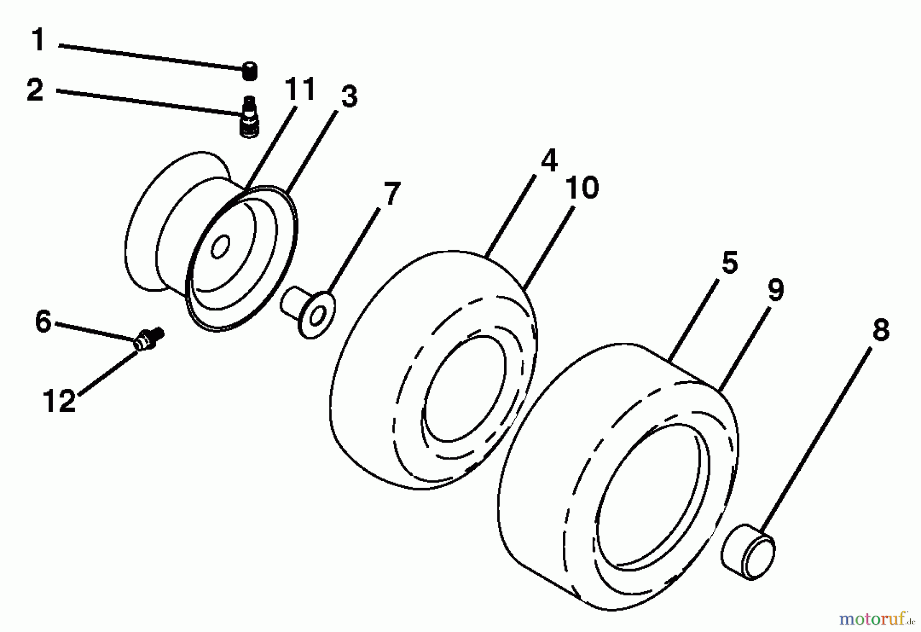 Husqvarna Rasen und Garten Traktoren GTH 2548 (960230003) (917.279100) - Husqvarna Garden Tractor (2004-12 & After) (Sears Craftsman) Wheels & Tires