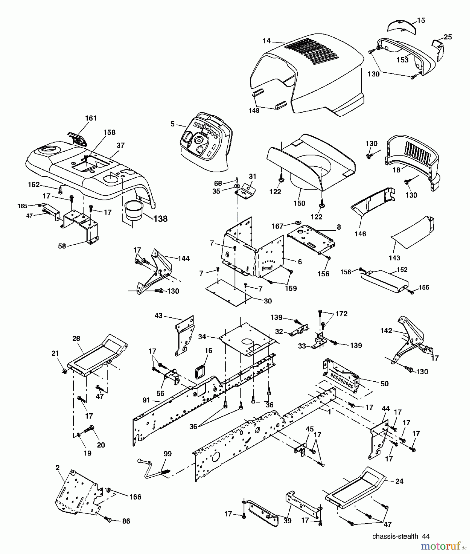 Husqvarna Rasen und Garten Traktoren GTH 2548 (96023000300) - Husqvarna Garden Tractor (2005-05 & After) Chassis And Enclosues
